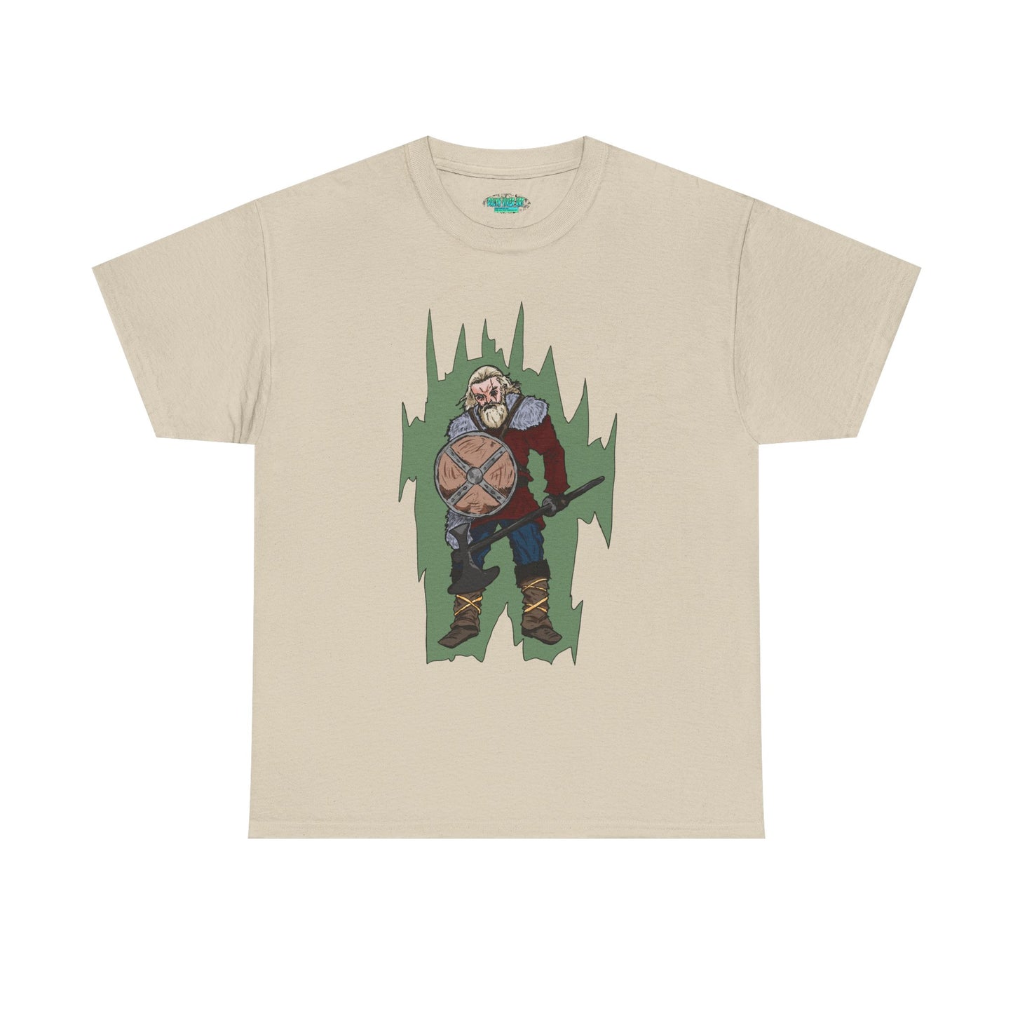 Epic Warrior Graphic Tee, Unisex Heavy Cotton Shirt, Casual Wear, Gamer Gift, Medieval Art Clothing, Battle Theme Fashion