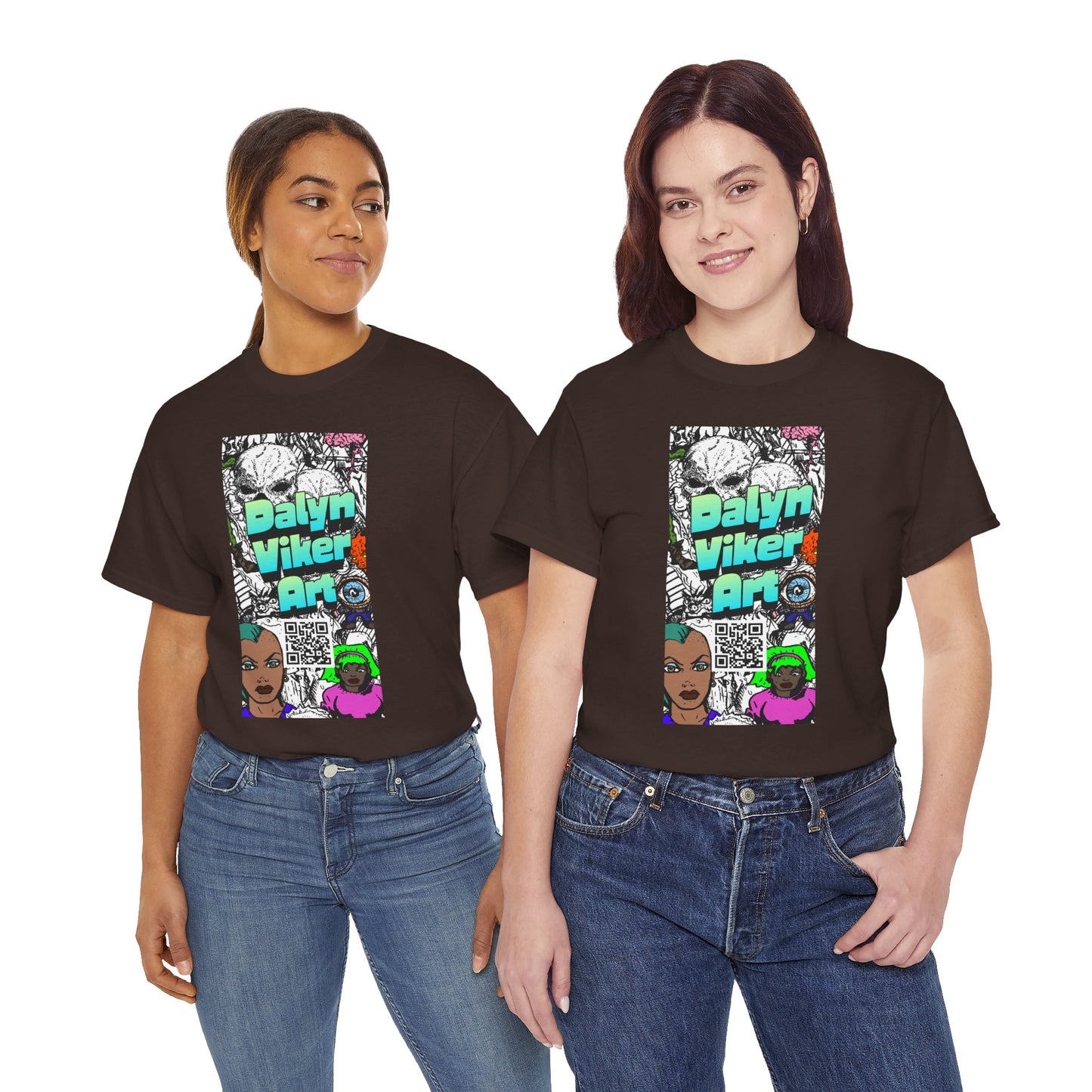 Graphic Art T-Shirt — "Dalyn Viker Art" Vertical Collage Tee