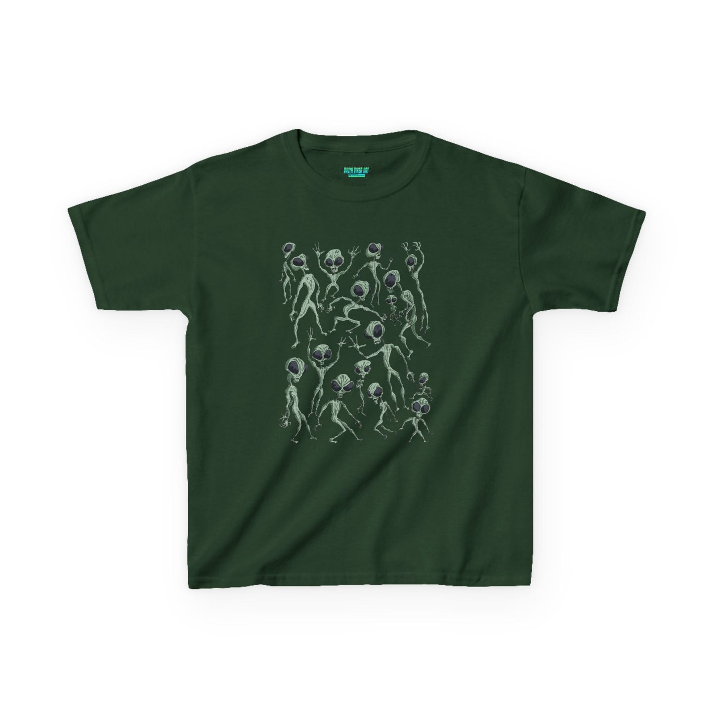 Alien Dance Party Kids Playful Graphic Tee, Kids T-Shirt, Fun Children’s Apparel, Unique Gift for Kids, Summer Wear, Kids Graphic Shirt