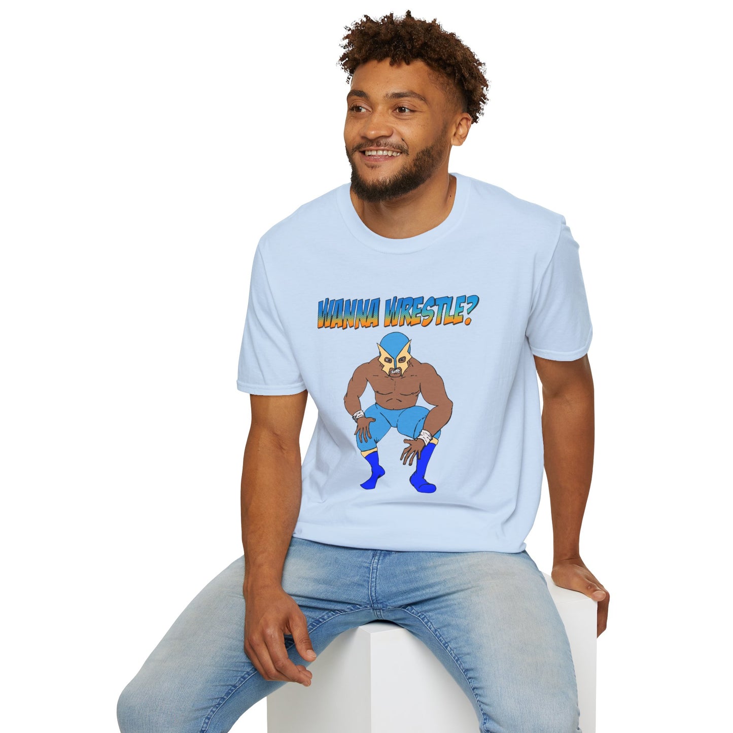 Wanna Wrestle? Unisex Softstyle T-Shirt