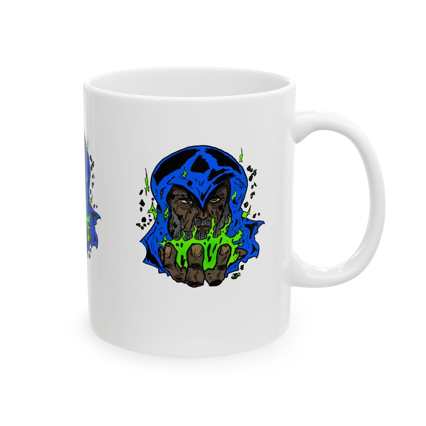 Cosmic Wizard Mug (11oz) - Colorful Magic Sorcery Gift for Fantasy Art Lovers