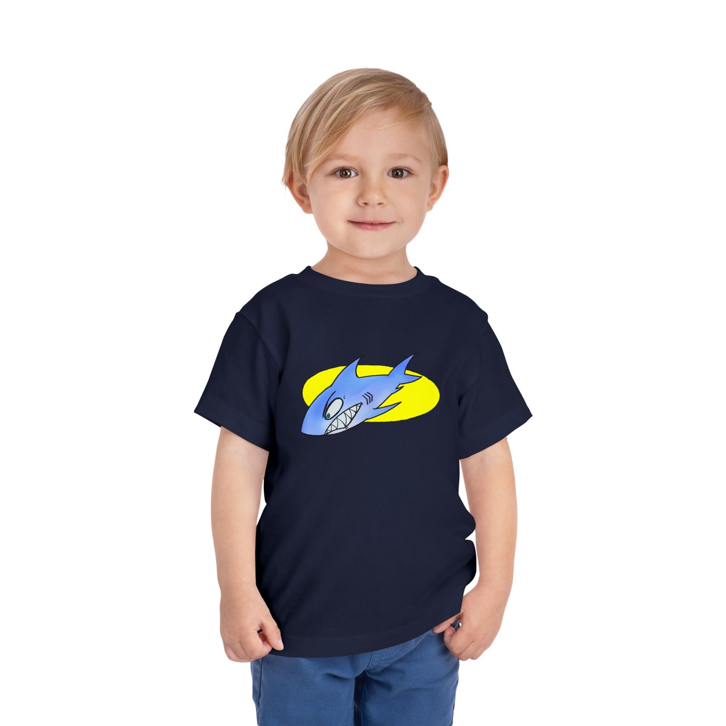 Toddler Shark Tee — Cute Blue Shark Graphic Kids Shirt