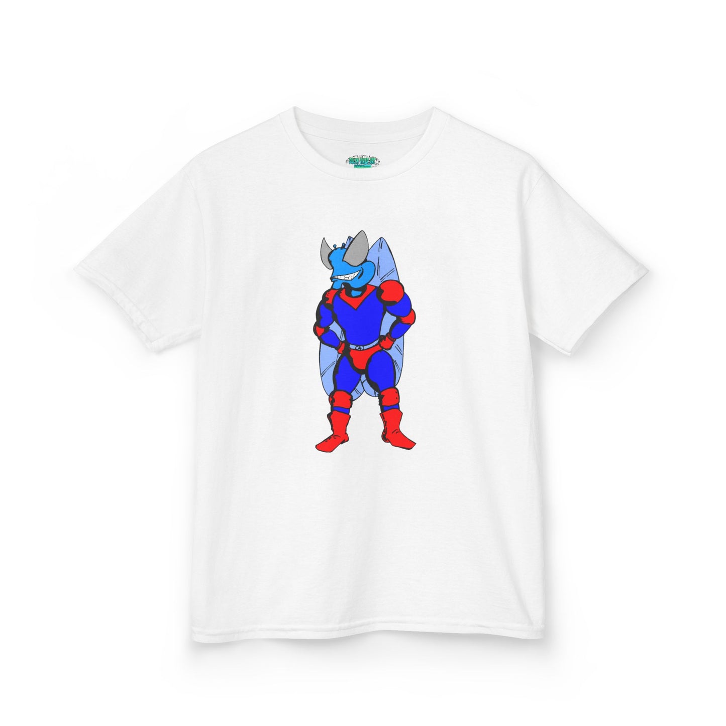 Astro-Fly Kids Superhero T-Shirt — Cute Red & Blue Winged Hero Tee for Boys & Girls
