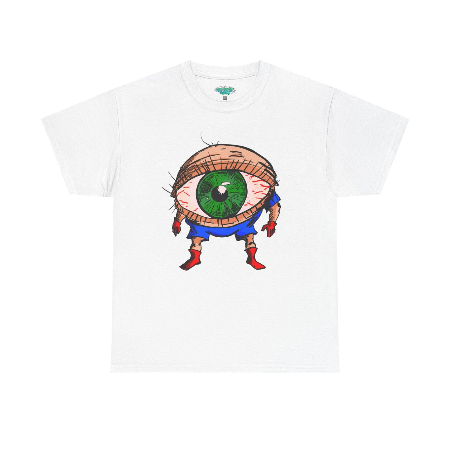 Terrif-EYE-ing - Whimsical Unisex Heavy Cotton Tee with Eye Design
