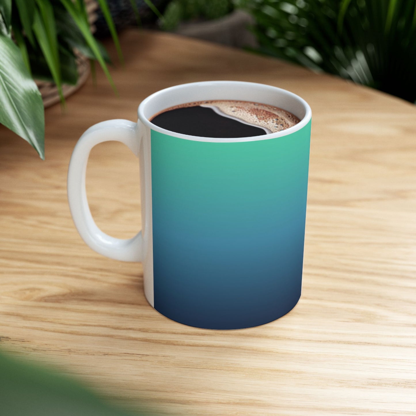 Harley Hammerhead Shark Gradient Ceramic Mug — Cute Hammerhead Coffee Cup (11oz & 15oz)