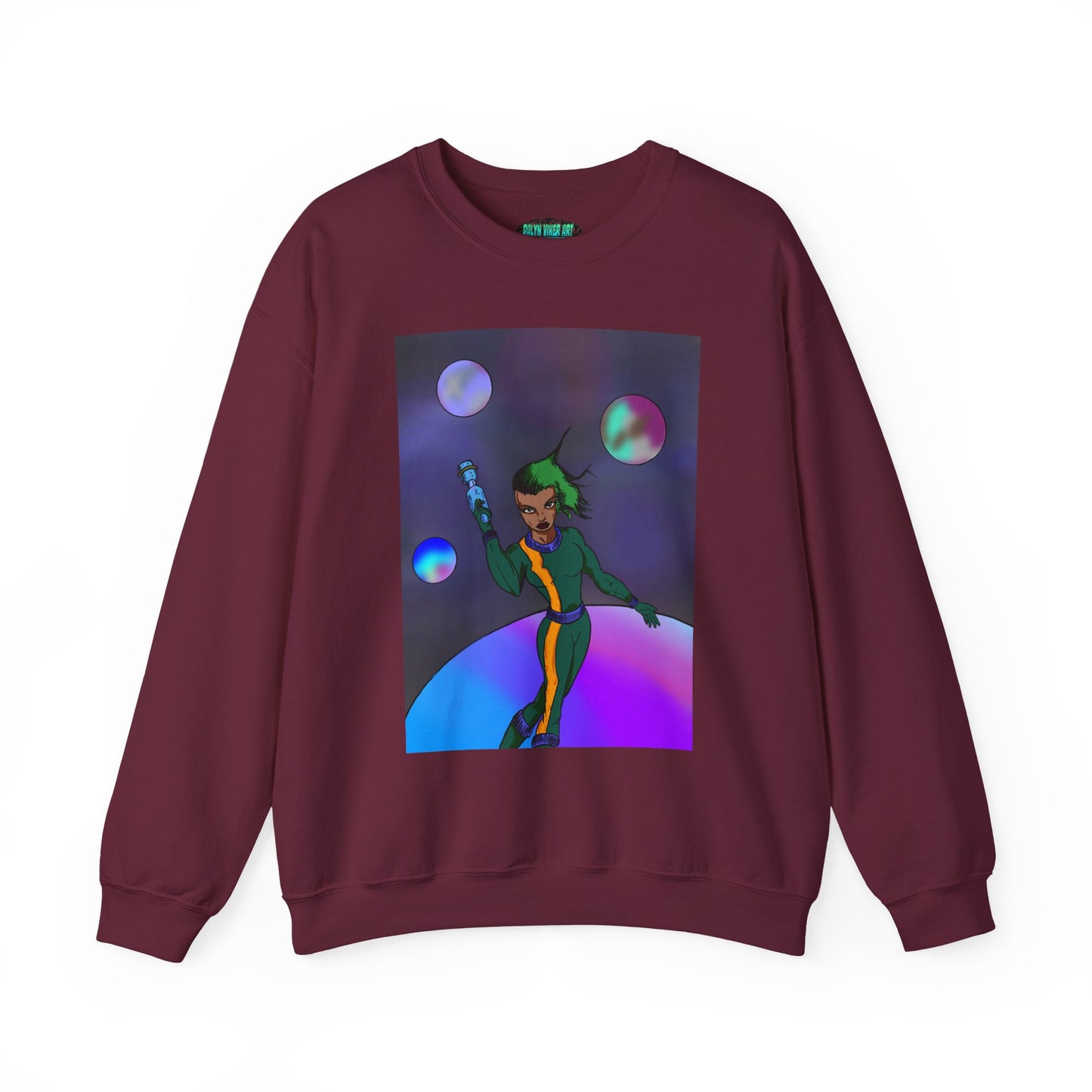 Cosmic Character Crewneck Sweatshirt – Fun, Unisex Design for Casual Style
