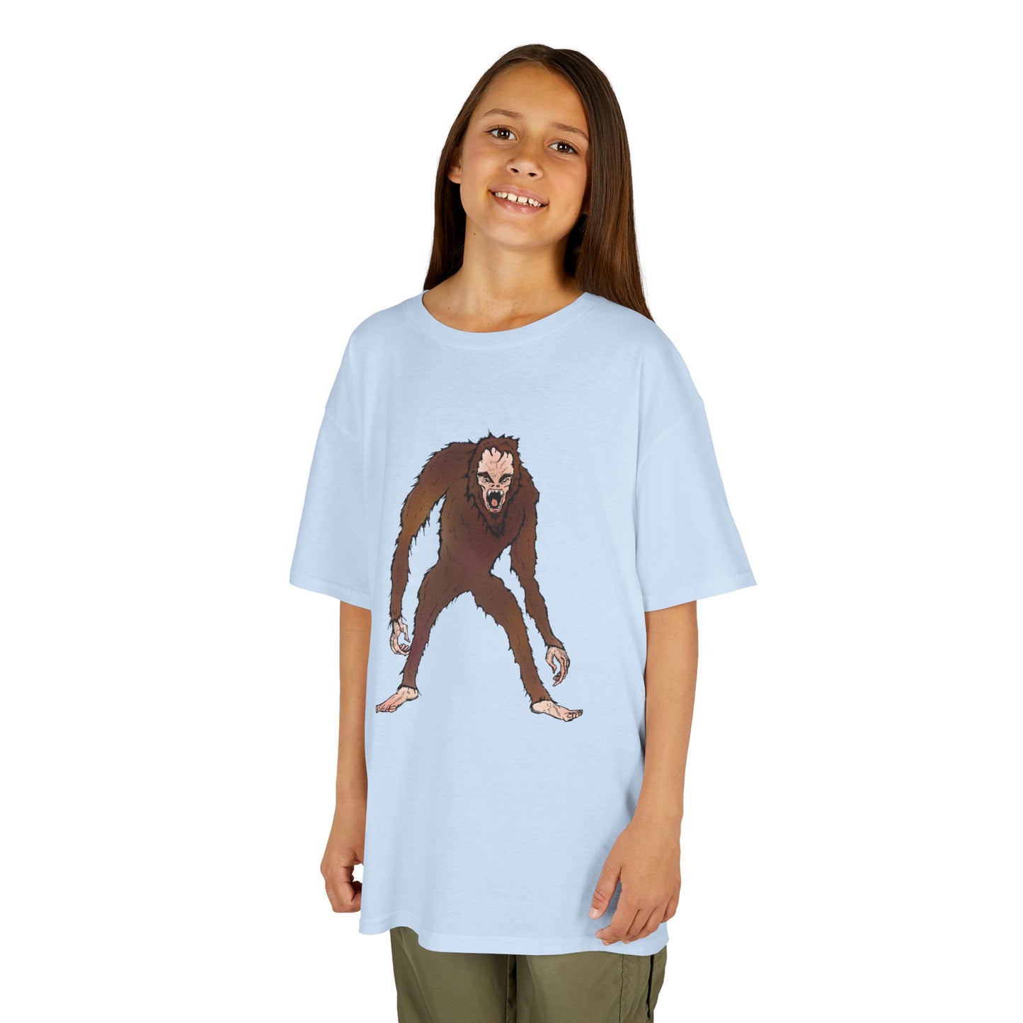 Kids Tee — Playful Sasquatch/Yeti Monster Graphic