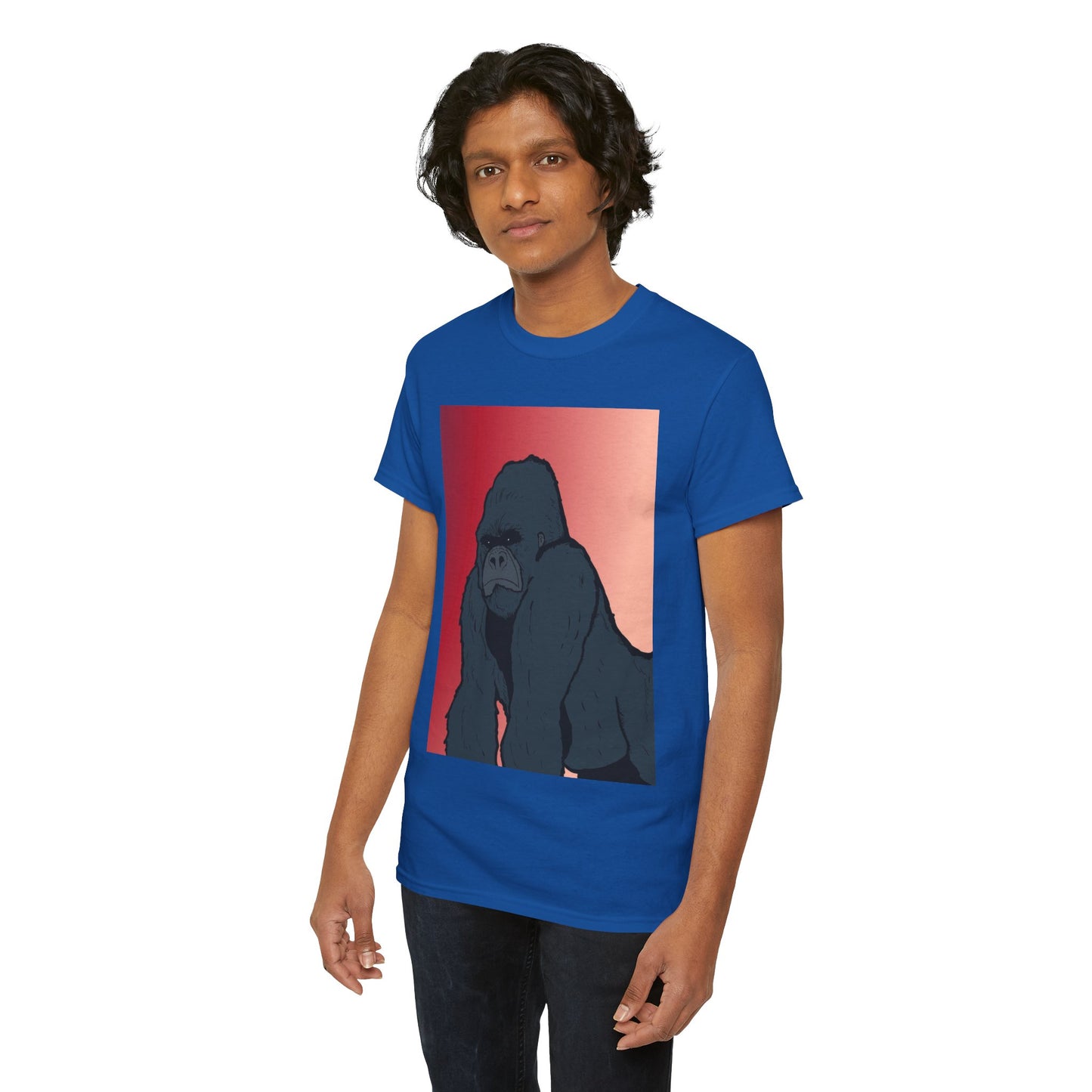 Gorilla Graphic Tee — Vintage Sunset Primate Illustration Shirt