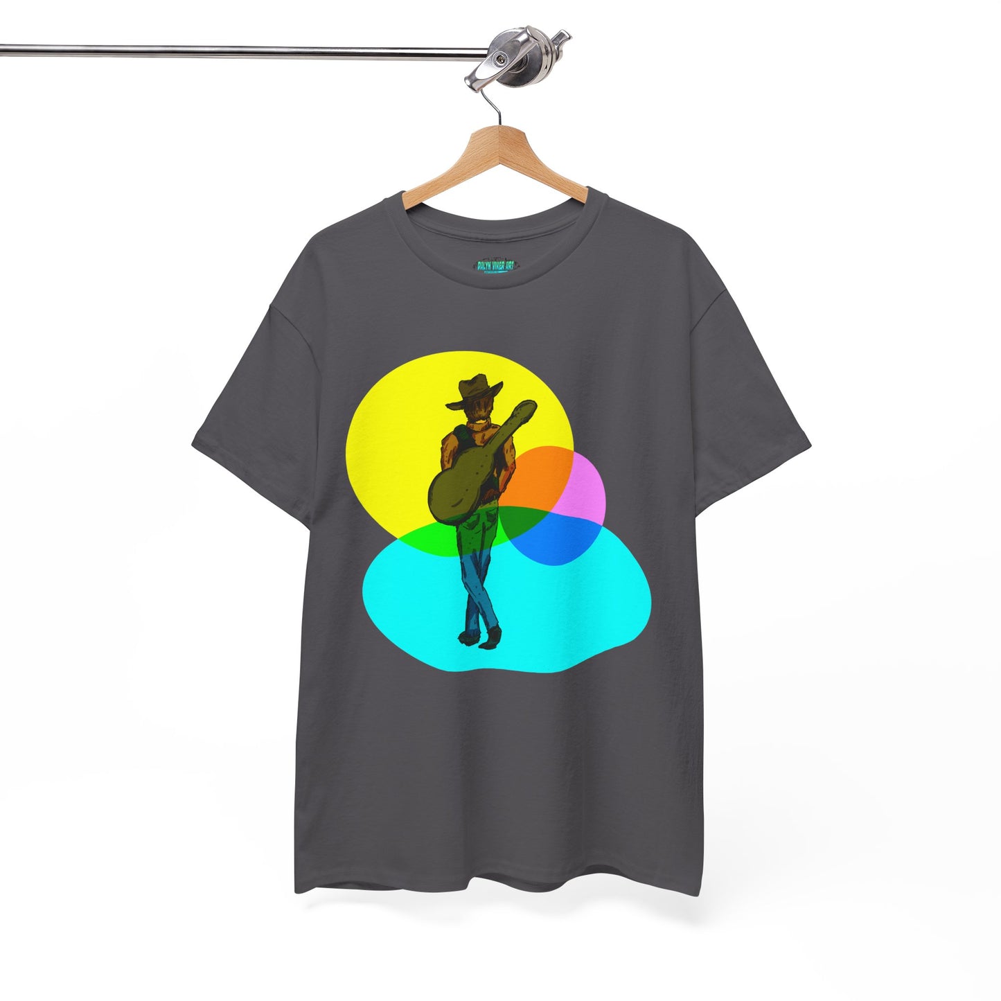Cowboy Guitar Tee — Colorful Music T‑Shirt