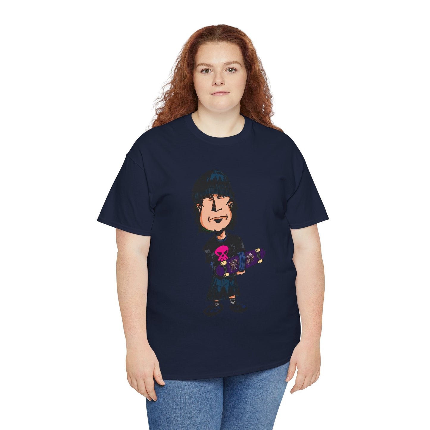 Rude Skater Dude - Skate Punk - Skater Kid Cartoon T‑Shirt — Cute Skateboarder Graphic Tee