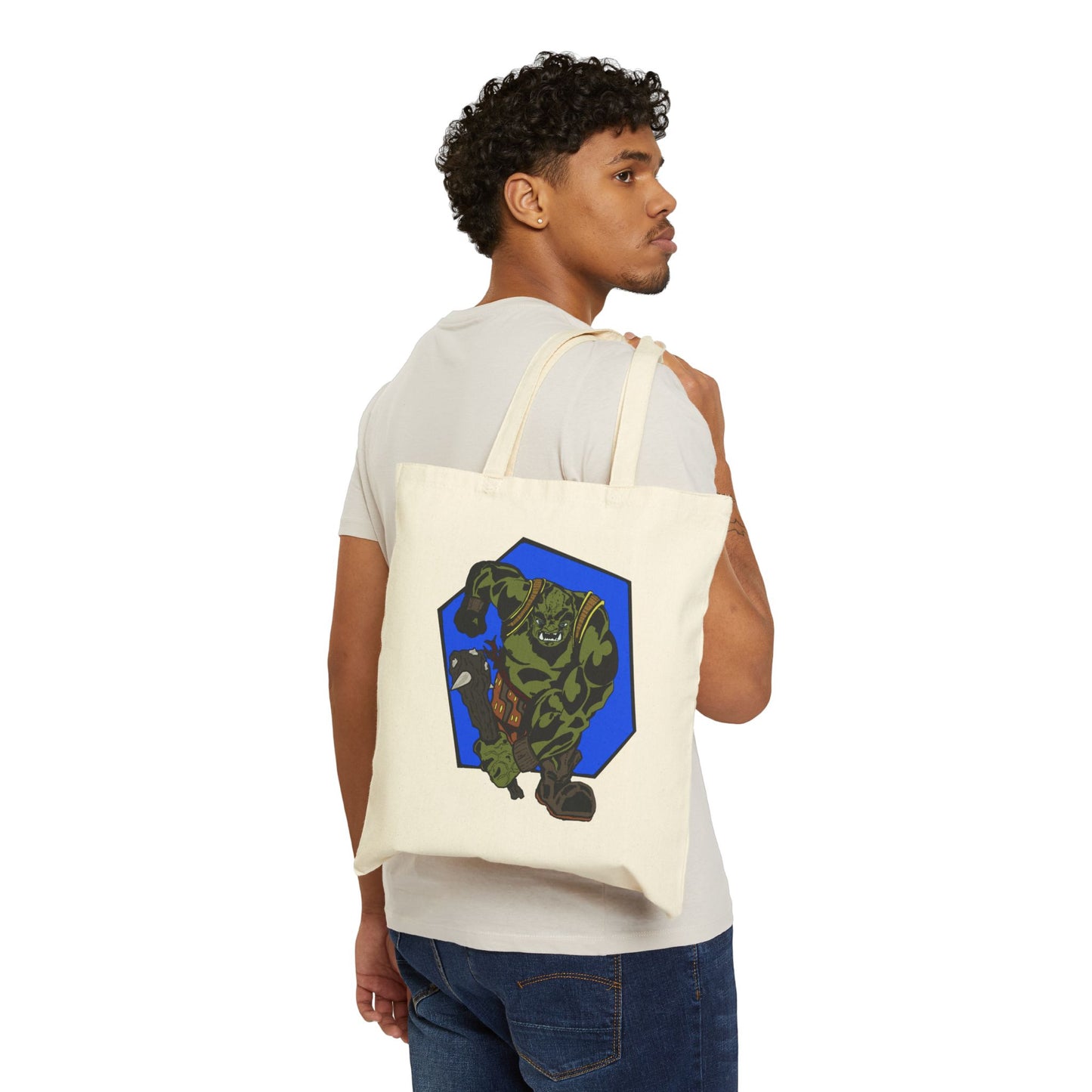 Running Ogre Cotton Canvas Tote Bag