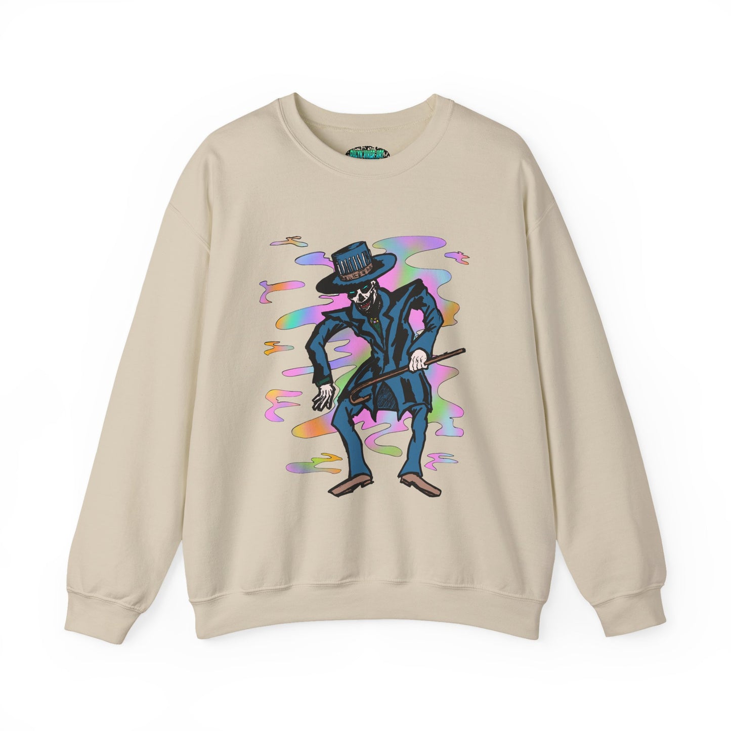 Vibrant Voodoo Graphic Crewneck Sweatshirt - Unisex Halloween Vibe