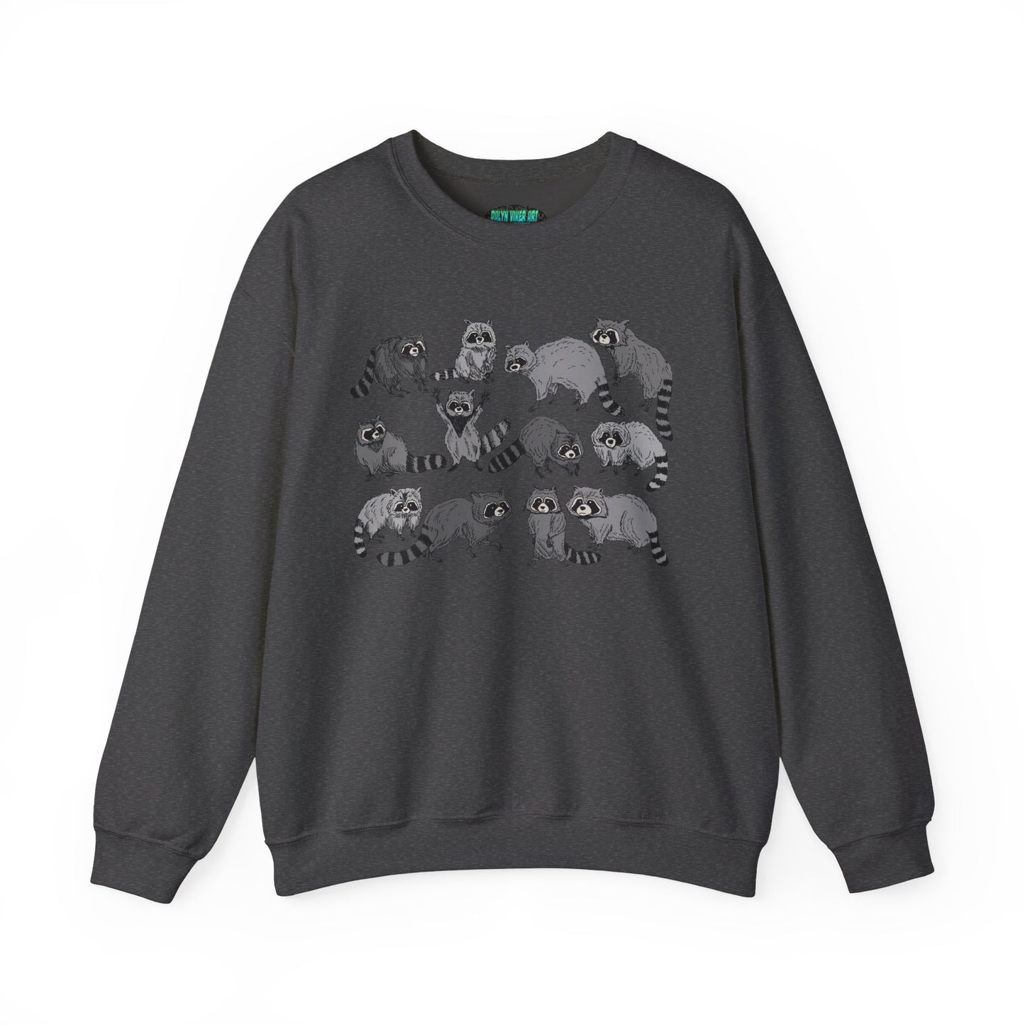 Playful Raccoon Crewneck Sweatshirt - Unisex Heavy Blend
