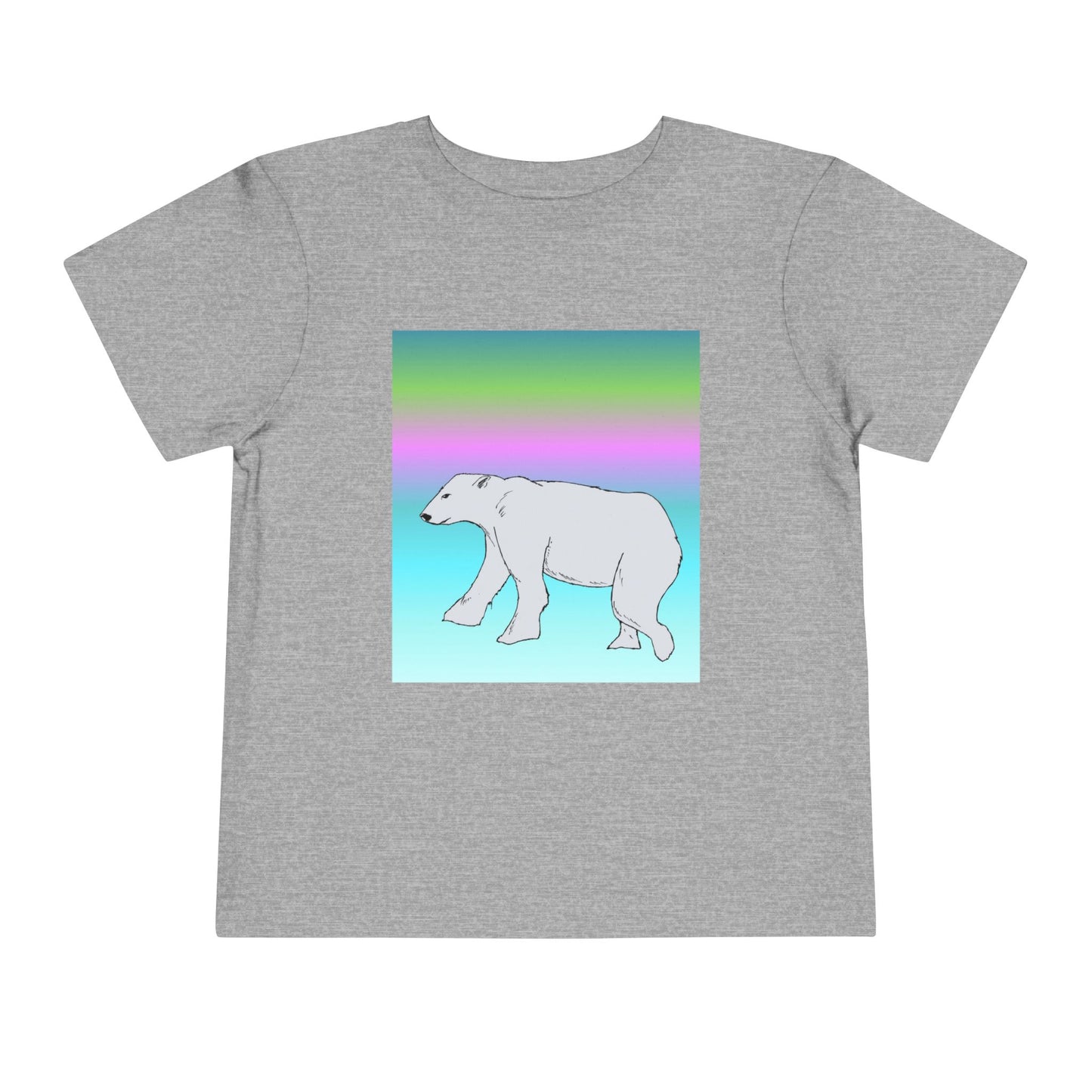 Toddler Tee — Pastel Polar Bear Graphic Shirt