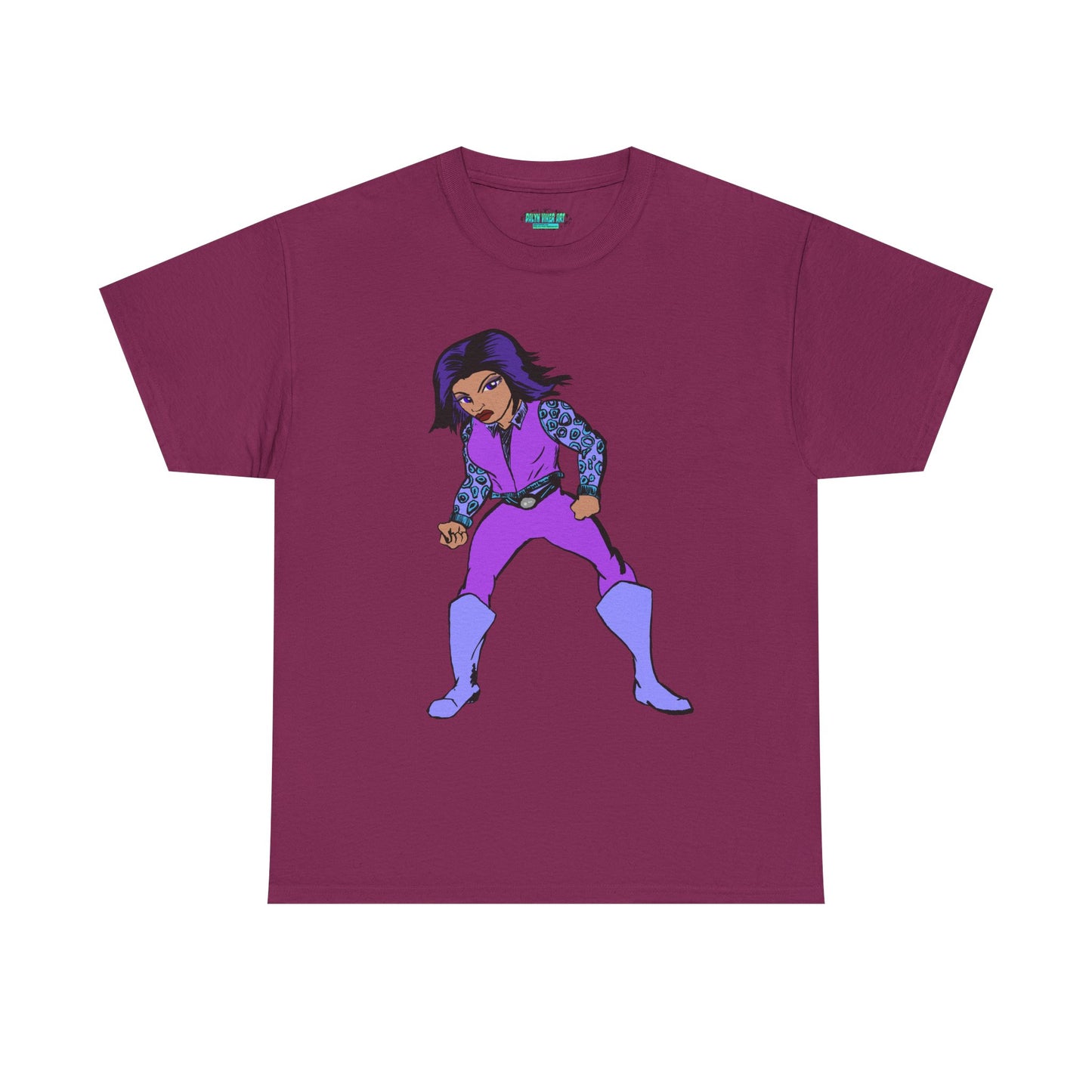 Retro Cartoon Hero Woman Character Unisex Heavy Cotton Tee, Vintage Graphic Tee, Fun T-Shirt, Gift for Fans, Casual Wear, Everyday Tee