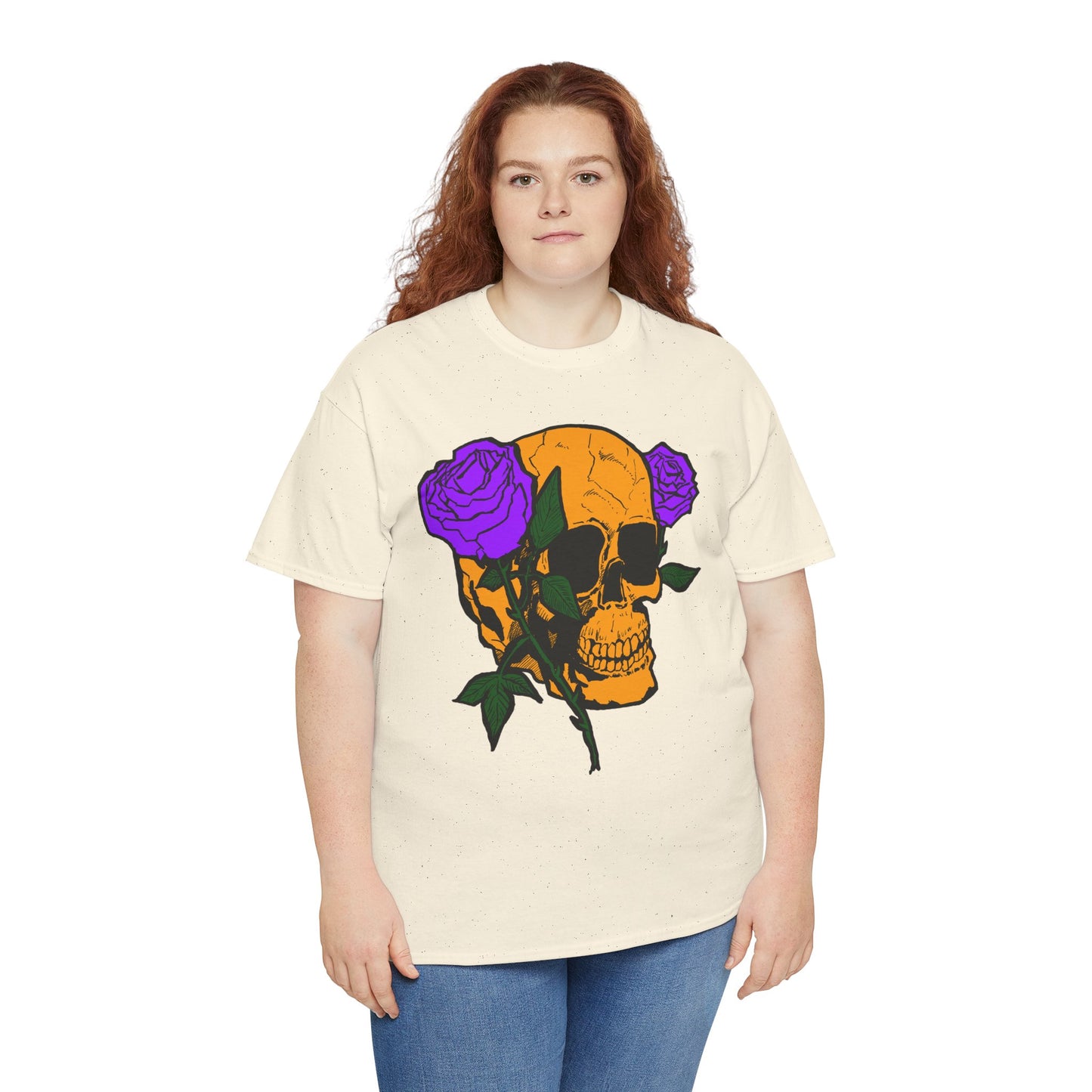 Skull and Roses Unisex Tee, Gothic Aesthetic Shirt, Vintage Graphic T-Shirt, Streetwear Essentials, Edgy Casual Wear