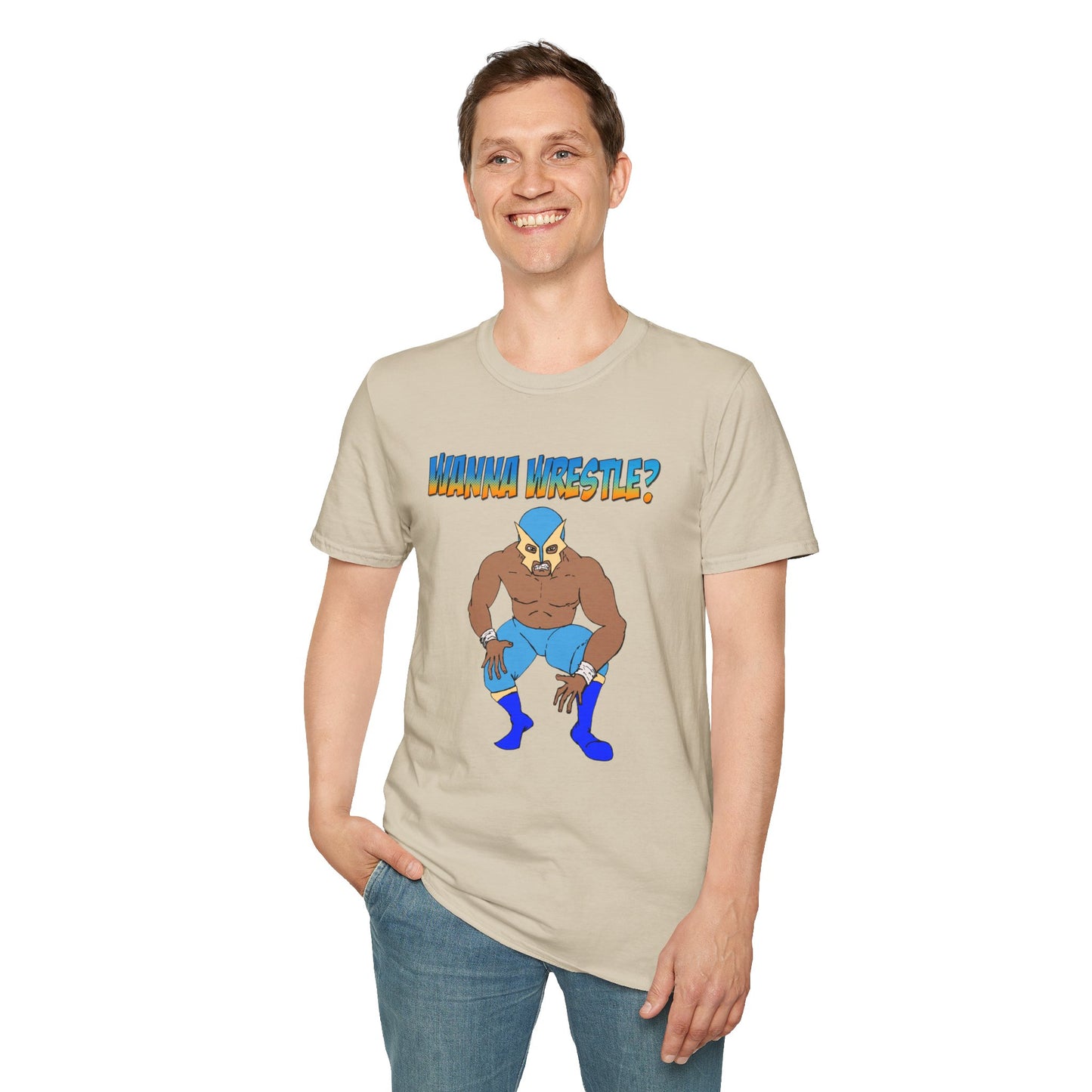 Wanna Wrestle? Unisex Softstyle T-Shirt