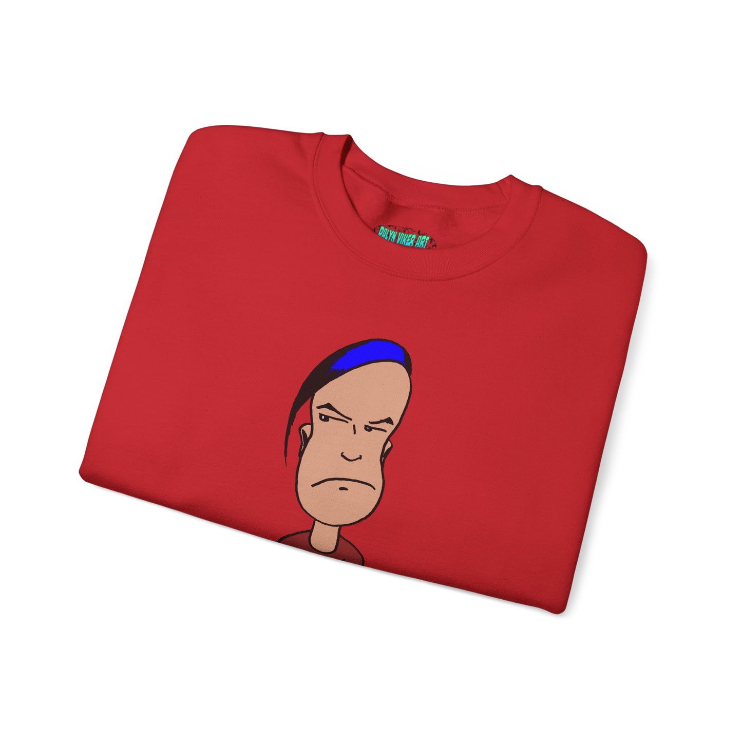 Smug Cartoon Graphic Crewneck Sweatshirt for Casual Style