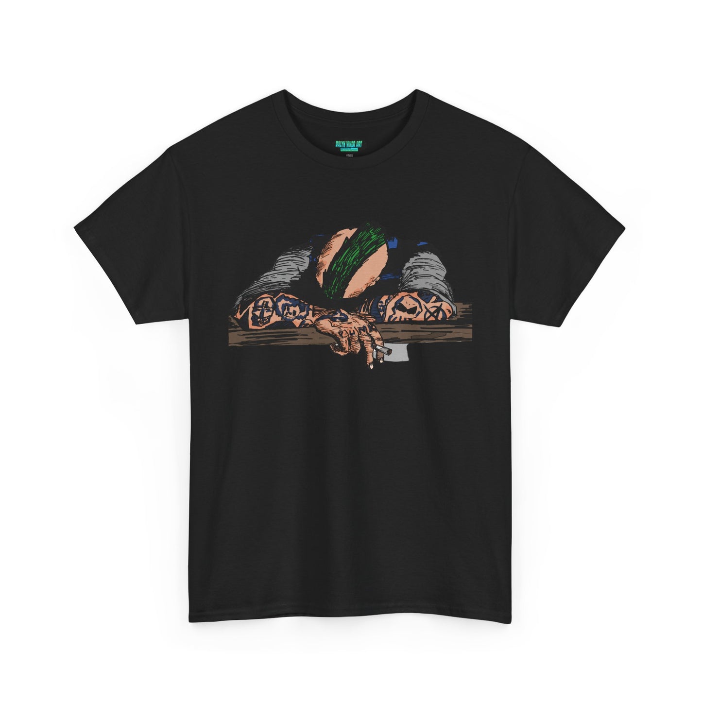 Punk and Done Stylish Unisex Heavy Cotton Tee with Artistic Print, Casual Tee, Graphic T-Shirt, Gift for Art Lovers, Everyday Wear, Unique Art Apparel