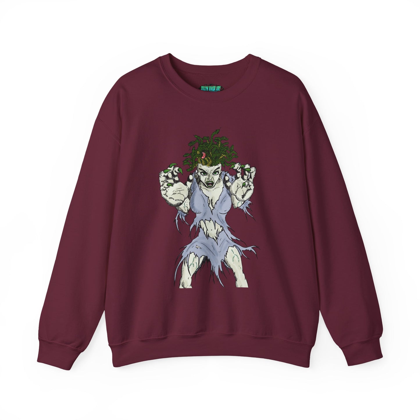 Medusa Inspired Unisex Heavy Blend Crewneck Sweatshirt