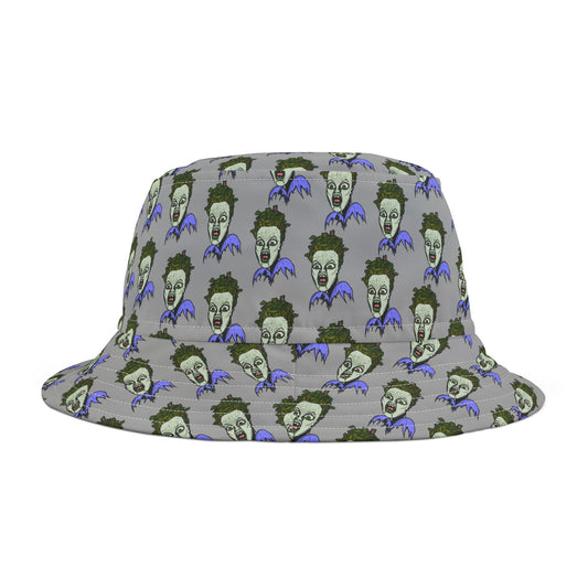 Unique Medusa AOP Bucket Hat for Trendsetters | Stylish Bucket Hat, Streetwear Accessories, Festival Fashion, Summer Hat, Unisex Style
