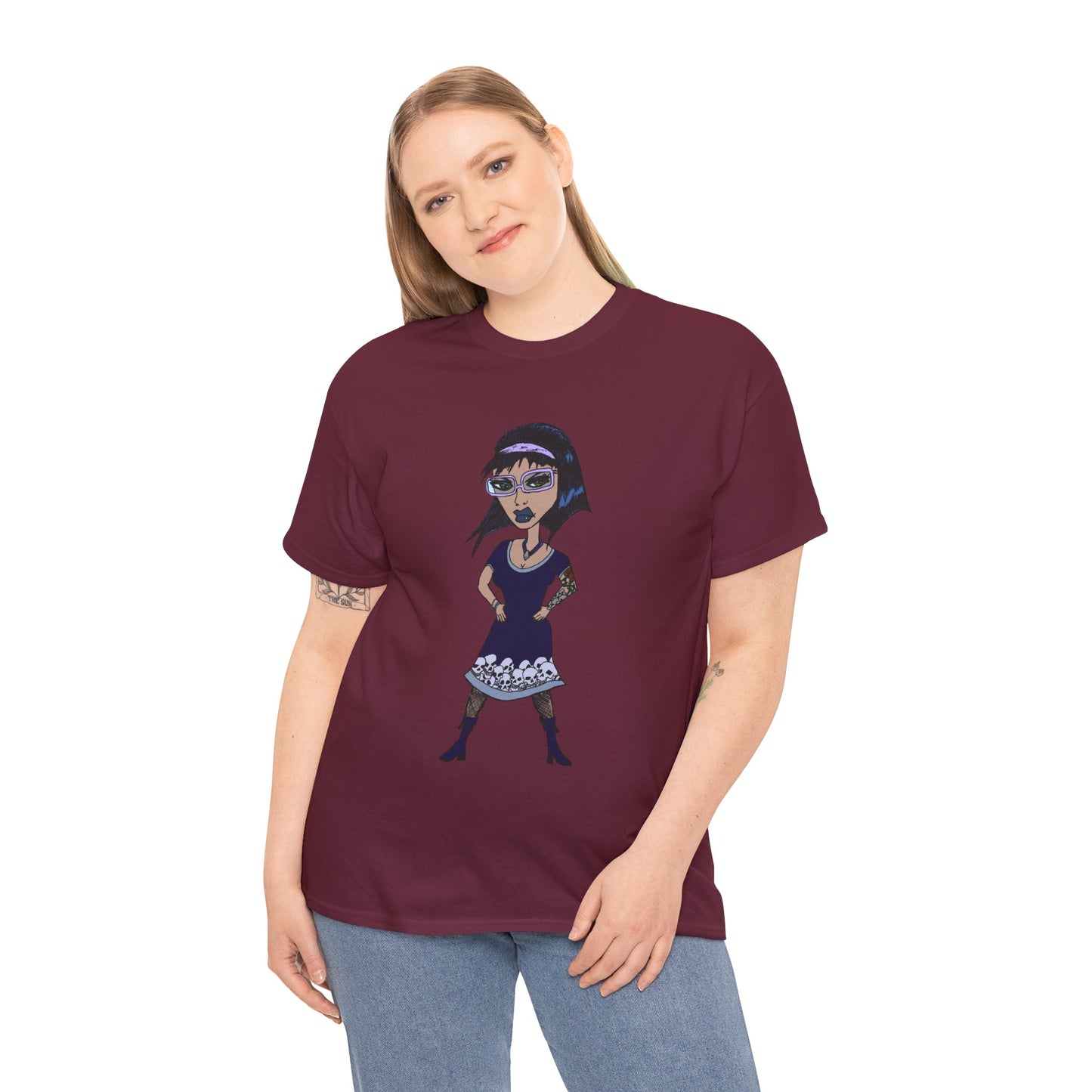Gothic Doll T-Shirt — Retro Vampire Girl Graphic Tee