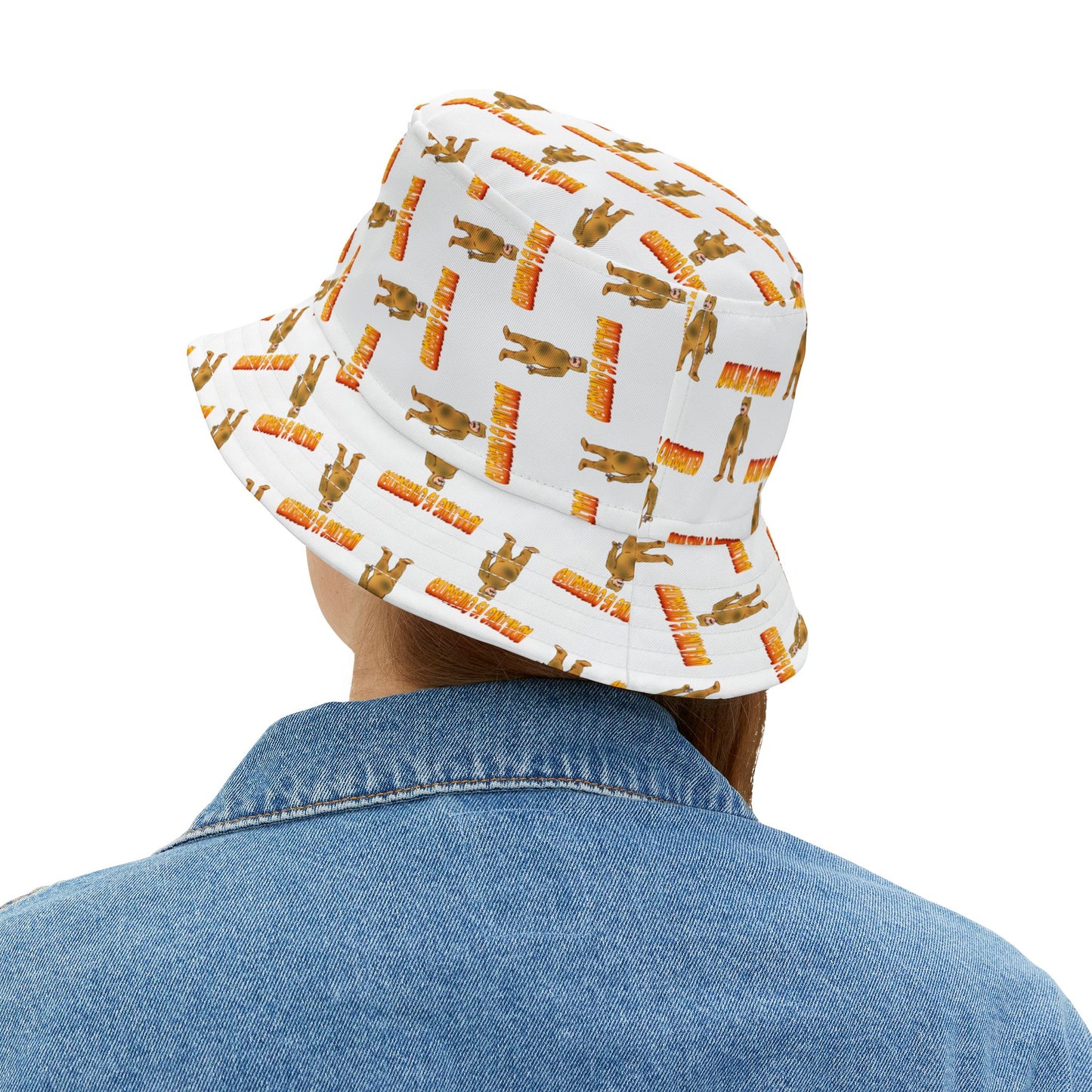 Adulting is Overrated...Funny Bear Pajamas Pattern Bucket Hat - Stylish Summer Accessory for Outdoor Fun
