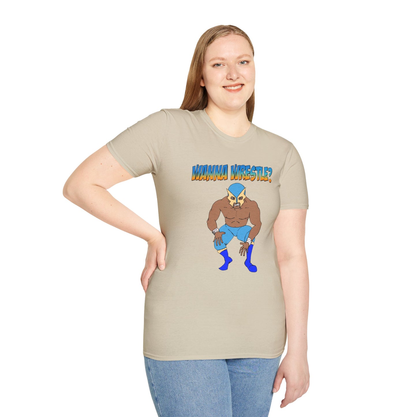 Wanna Wrestle? Unisex Softstyle T-Shirt