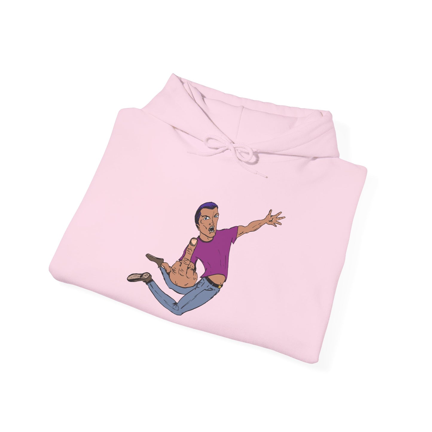 Funny Flying Eff Unisex Hooded Sweatshirt with Cartoon Design, Casual Hoodie, Gift for Friends, Birthday Gift, Loungewear