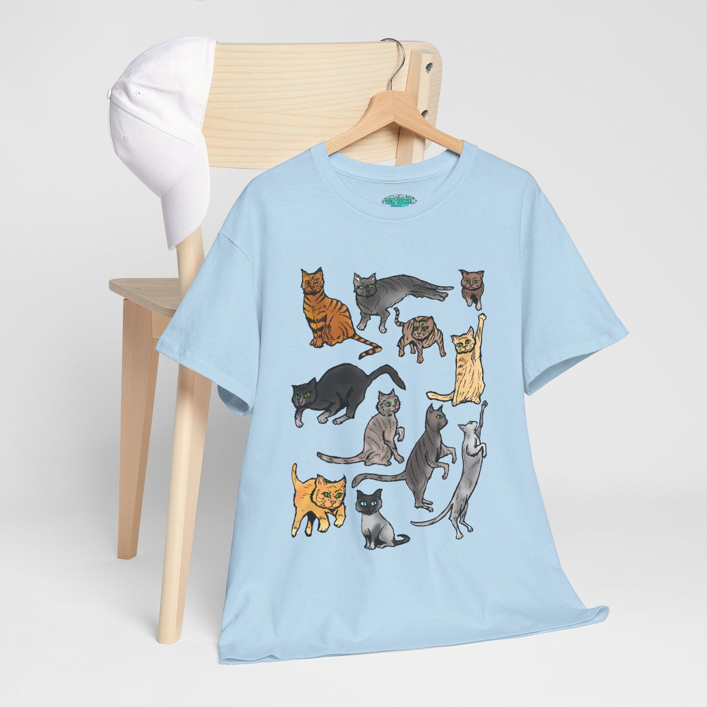 Cats Collage T-Shirt — Cute Cat Illustration Tee for Cat Lovers