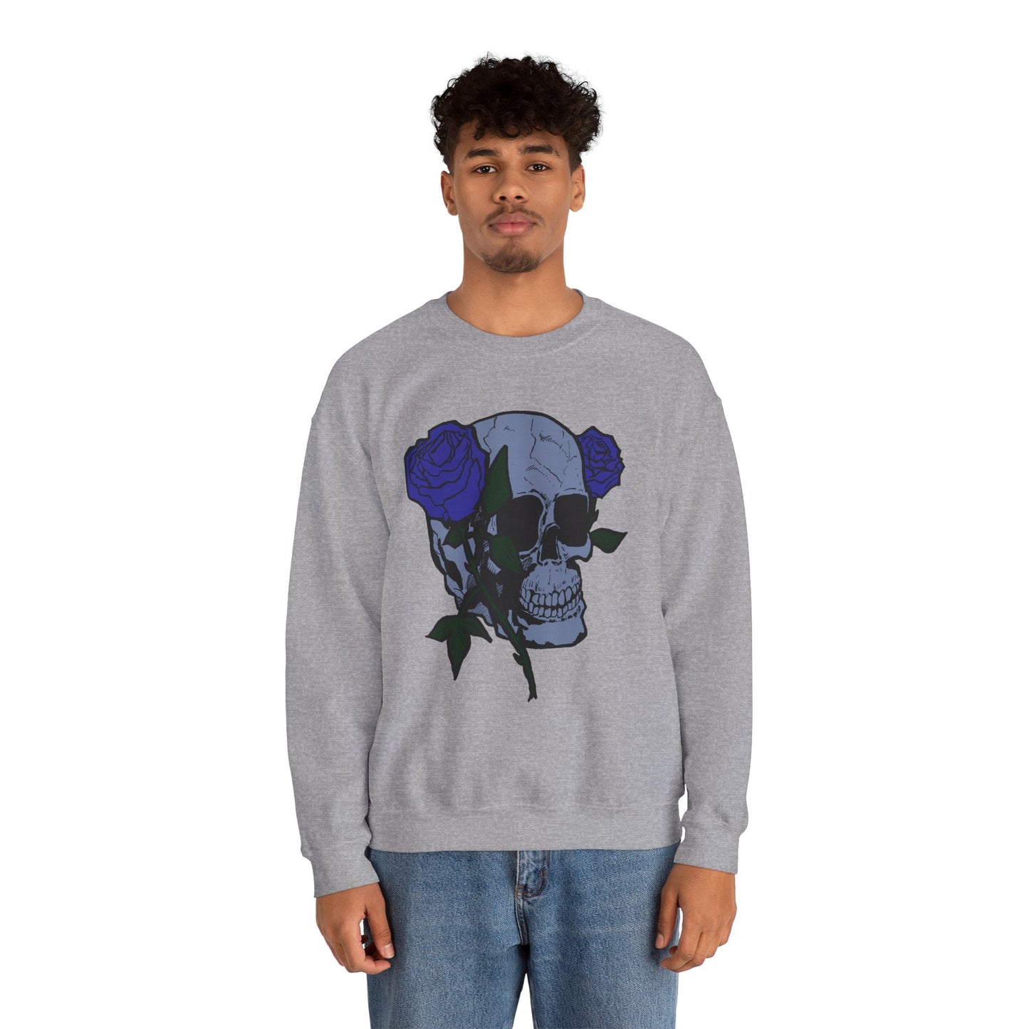 Rose Skull Crewneck Sweatshirt for Stylish Comfort
