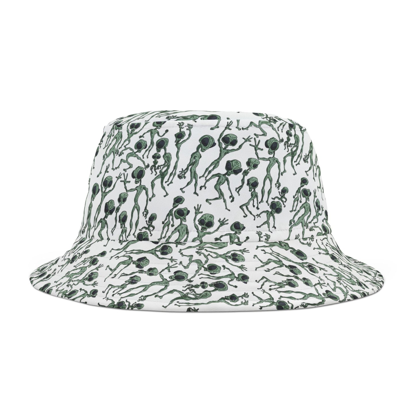 Alien Dance Party Bucket Hat | Funky Outdoor Hat for Festivals, Summer Vacation, Gift for Friends, Unisex, Unique Style