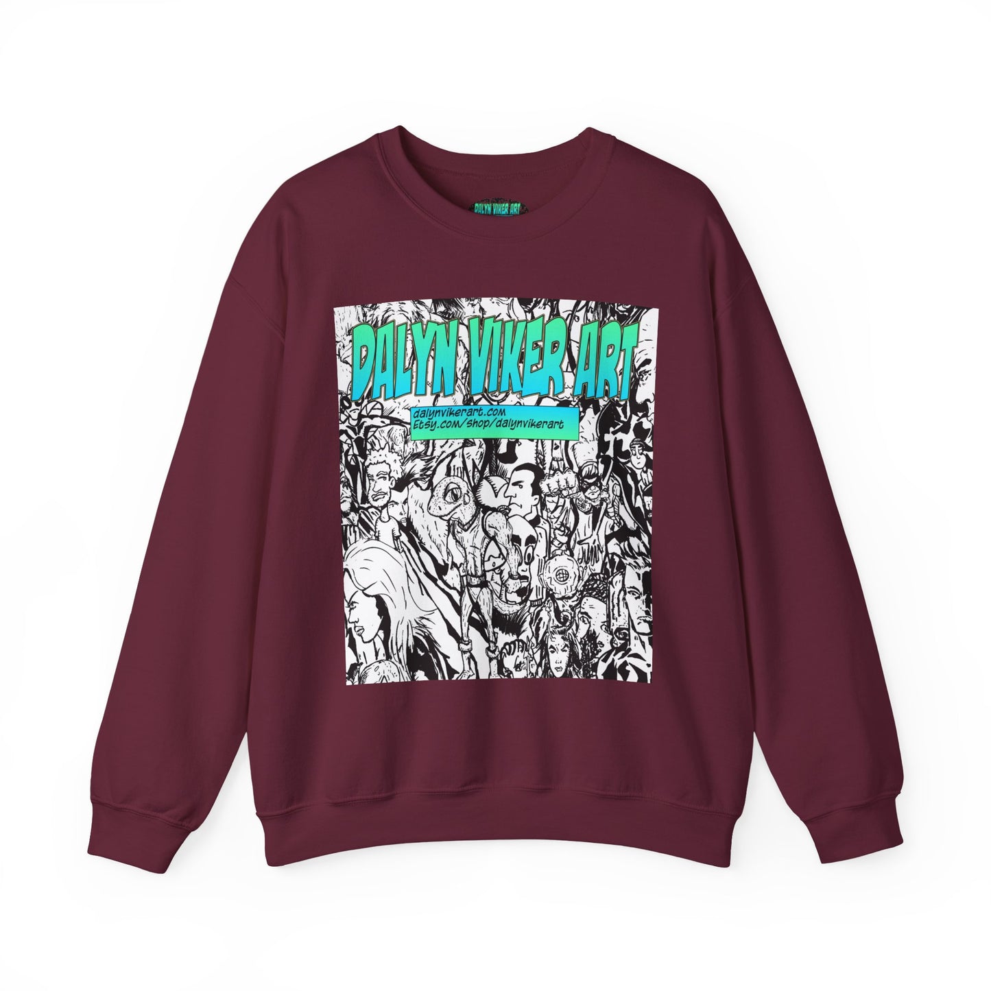 Graphic Art Crewneck Sweatshirt - Dalyan Viker Art Edition