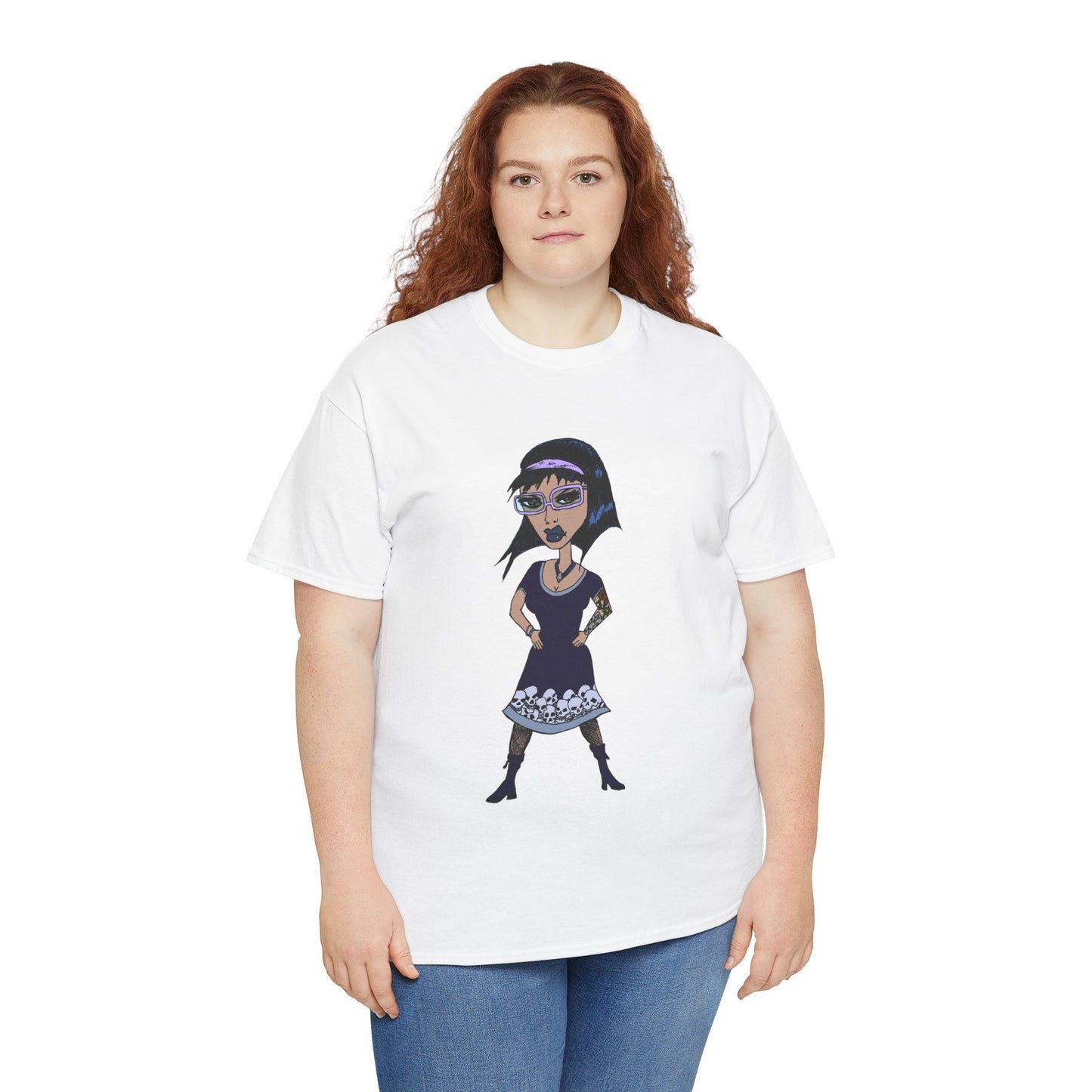 Gothic Doll T-Shirt — Retro Vampire Girl Graphic Tee