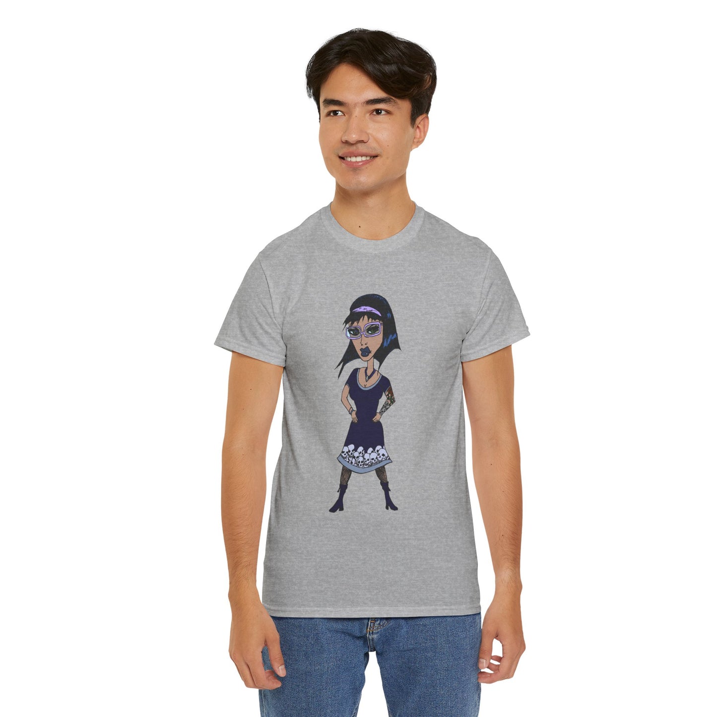 Gothic Doll T-Shirt — Retro Vampire Girl Graphic Tee