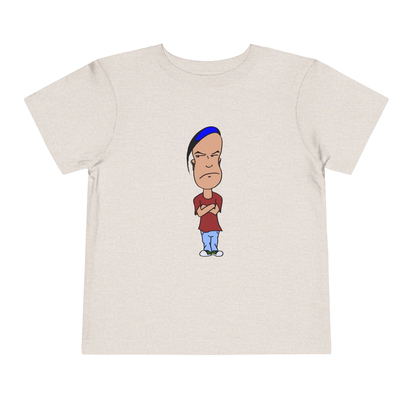 Smug Grumpy Kid Cartoon Toddler Tee