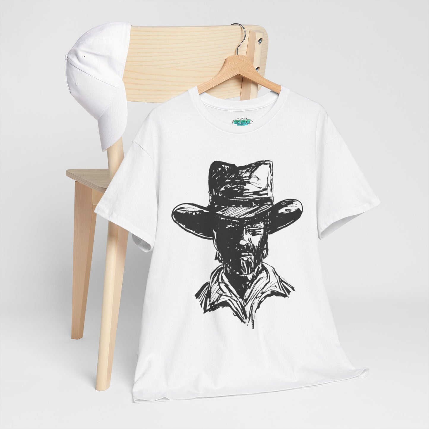 Rustic Cowboy Graphic Unisex Heavy Cotton Tee