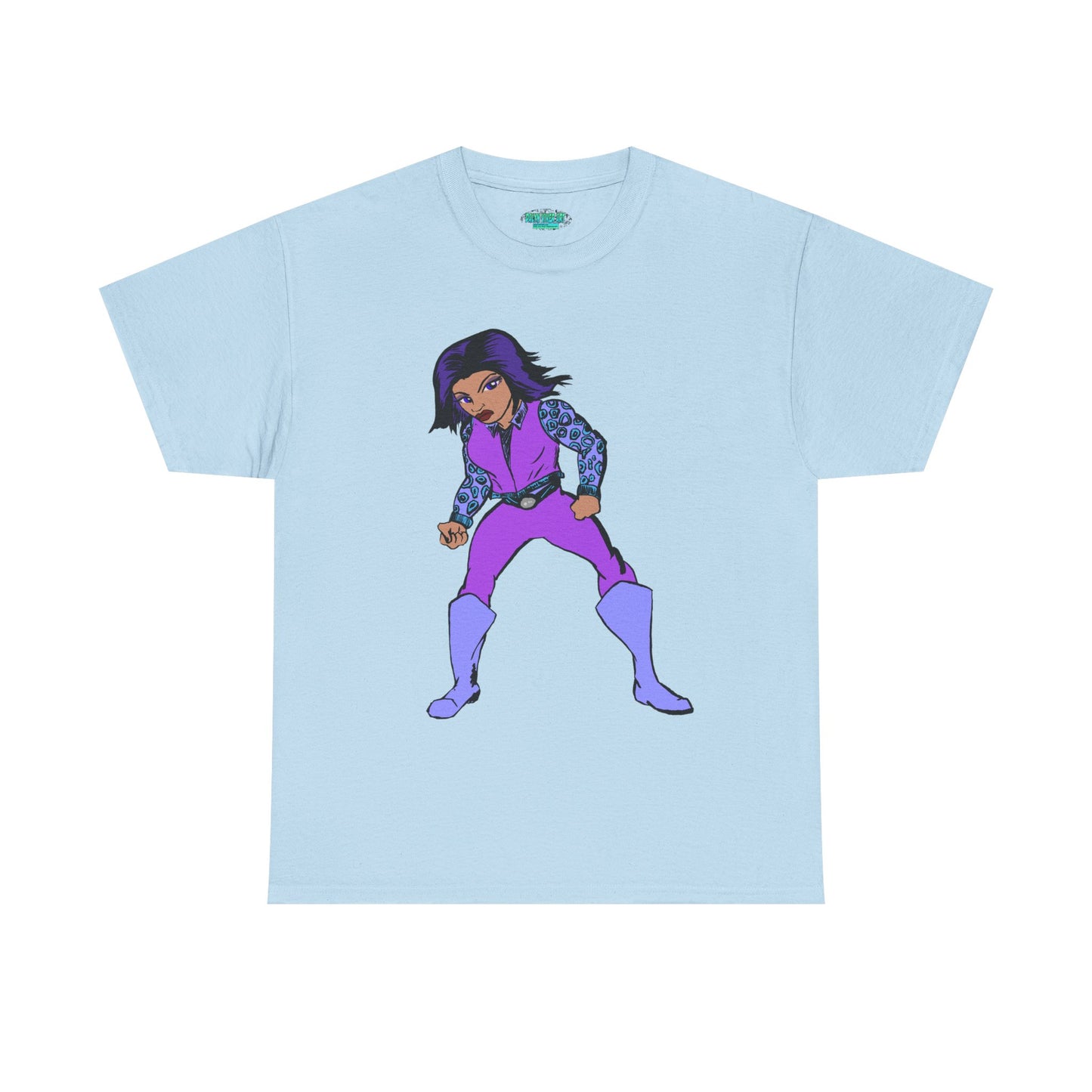 Retro Cartoon Hero Woman Character Unisex Heavy Cotton Tee, Vintage Graphic Tee, Fun T-Shirt, Gift for Fans, Casual Wear, Everyday Tee