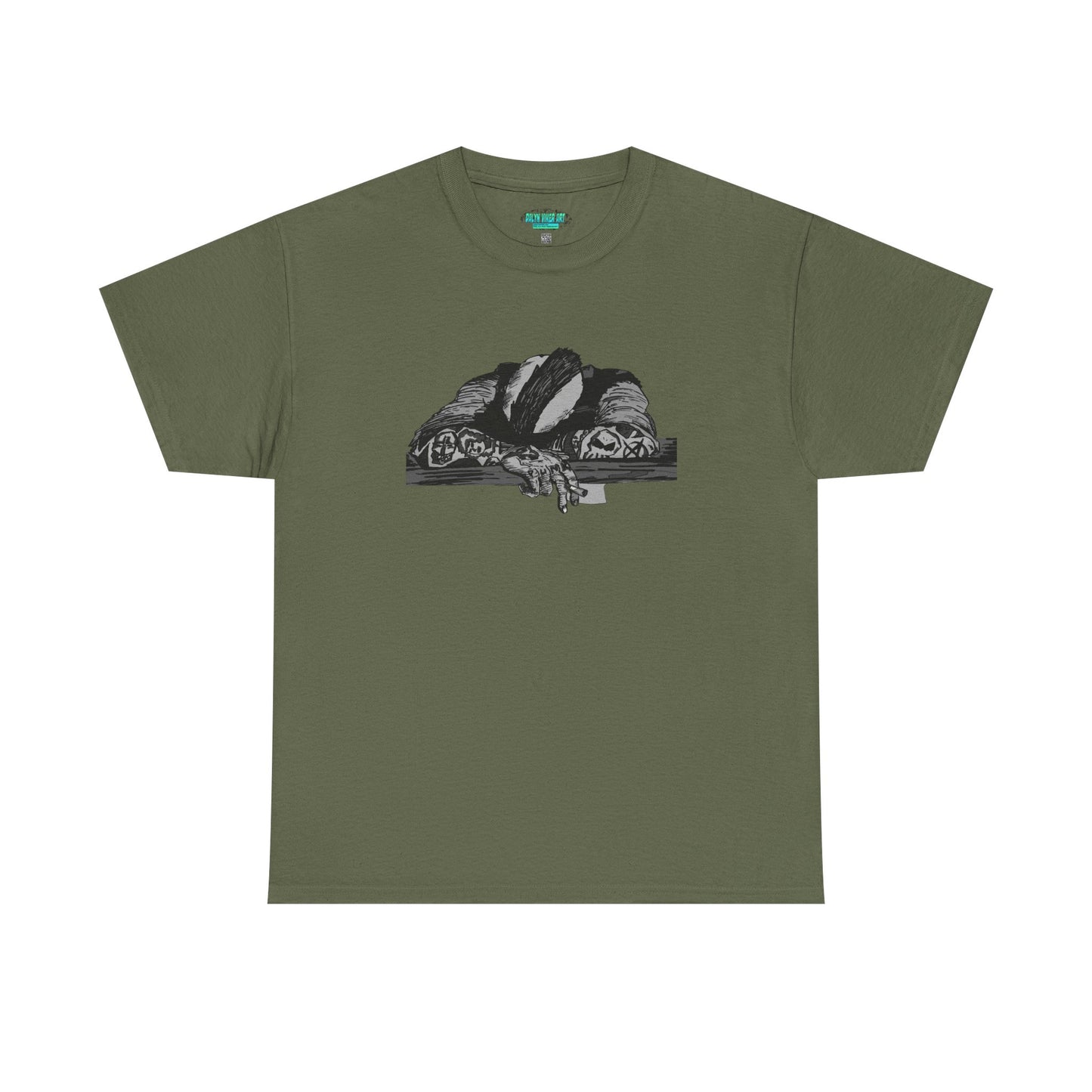 Punk and Done(grayscale) - Graphic Unisex Heavy Cotton Tee - Independent Illustration for Everyday Wear