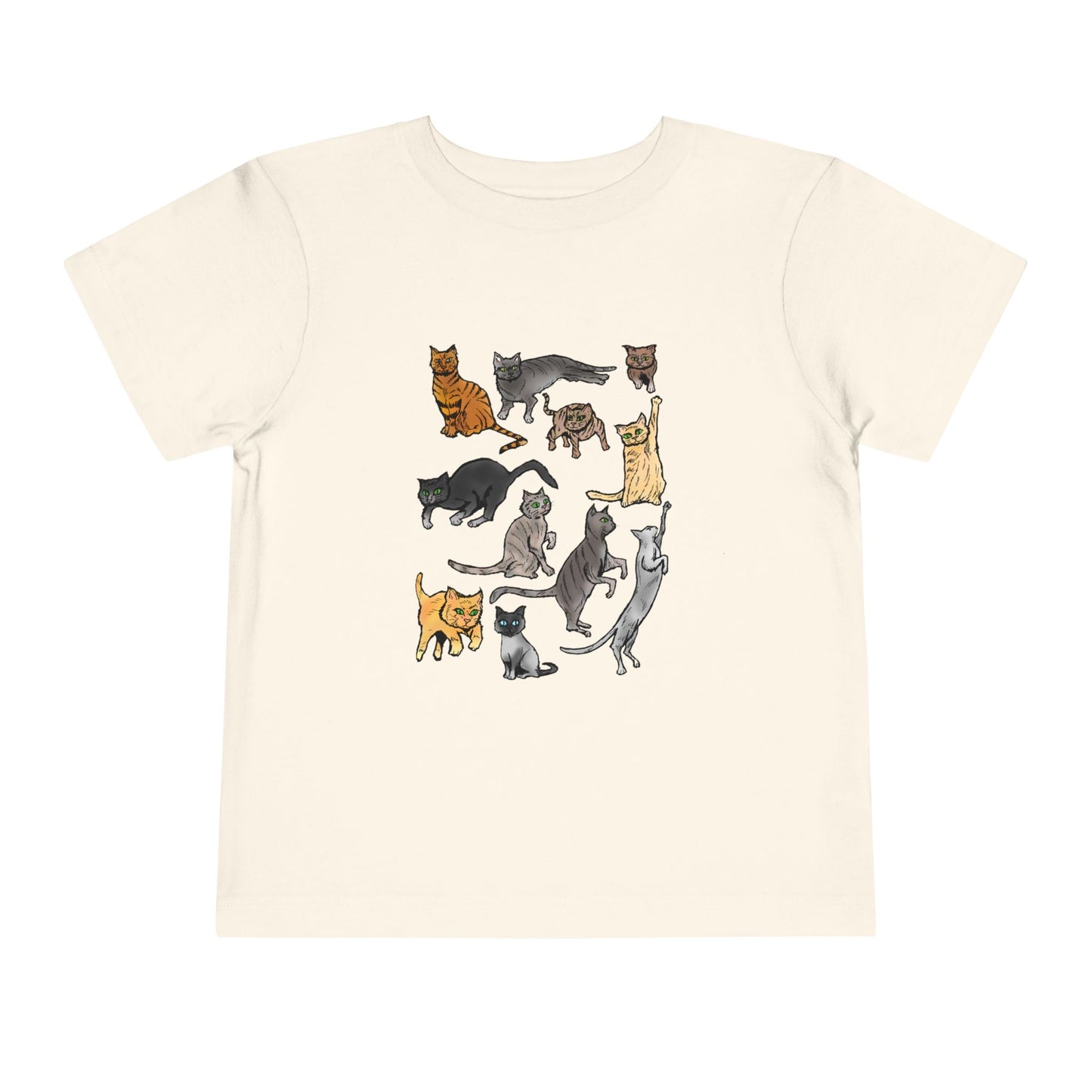 Toddler Tee — Playful Cat Pack Graphic Shirt for Kids