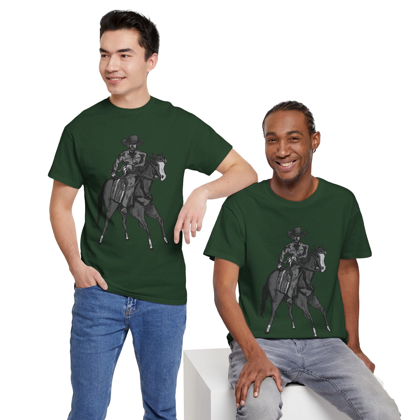 Cowboy on Horseback T‑Shirt — Vintage Western Rodeo Tee