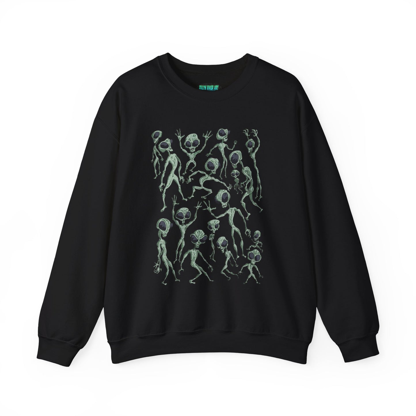 Alien Dance Party Crewneck Sweatshirt – Unisex Heavy Blend