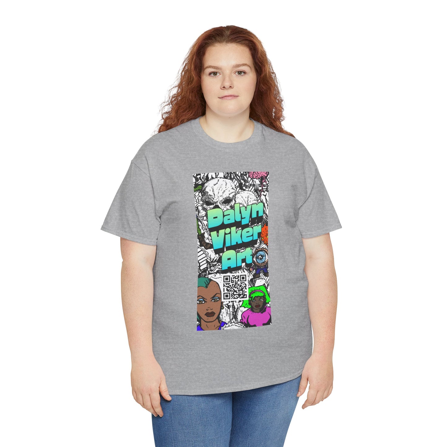 Graphic Art T-Shirt — "Dalyn Viker Art" Vertical Collage Tee