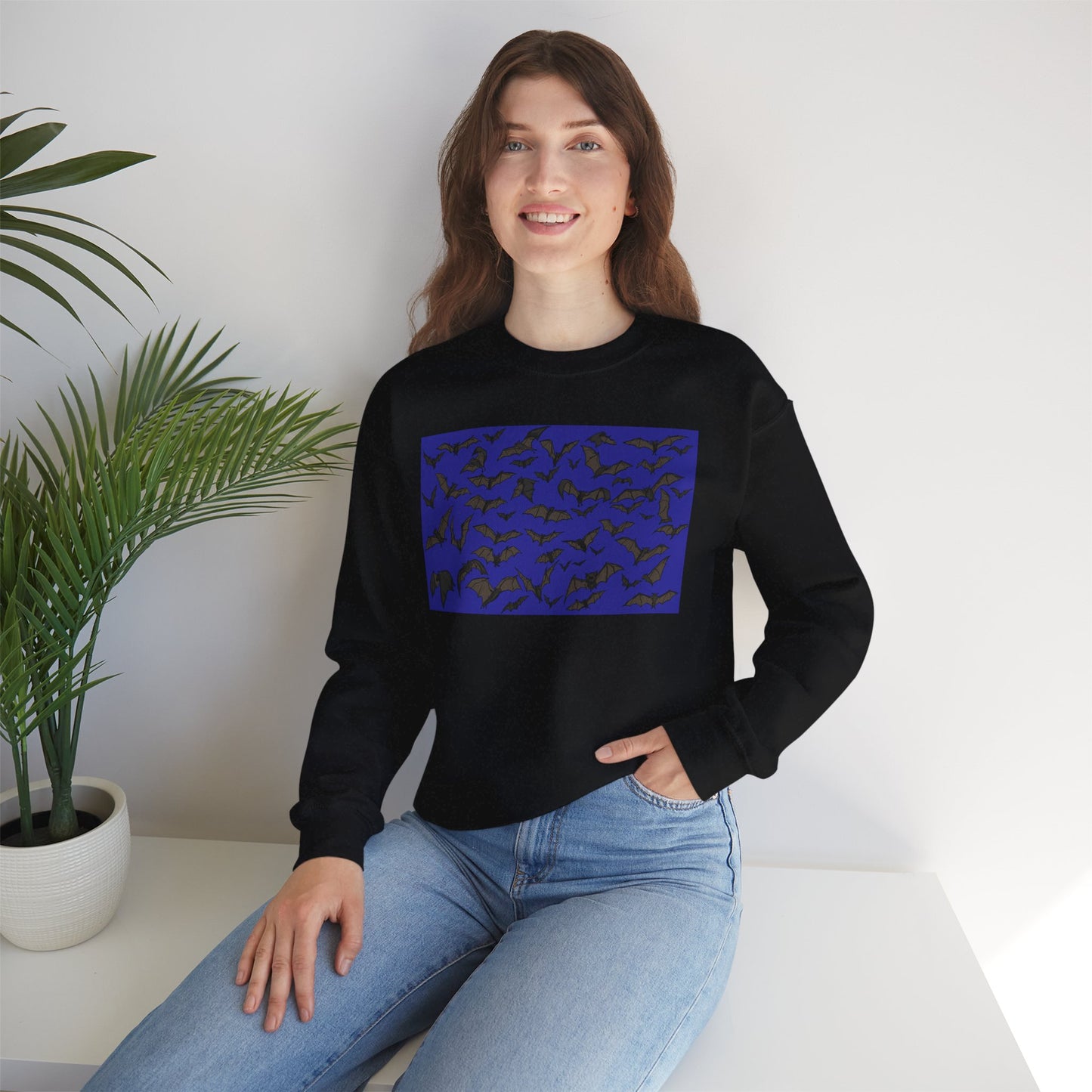 Stylish Bats Unisex Crewneck Sweatshirt with Abstract Design