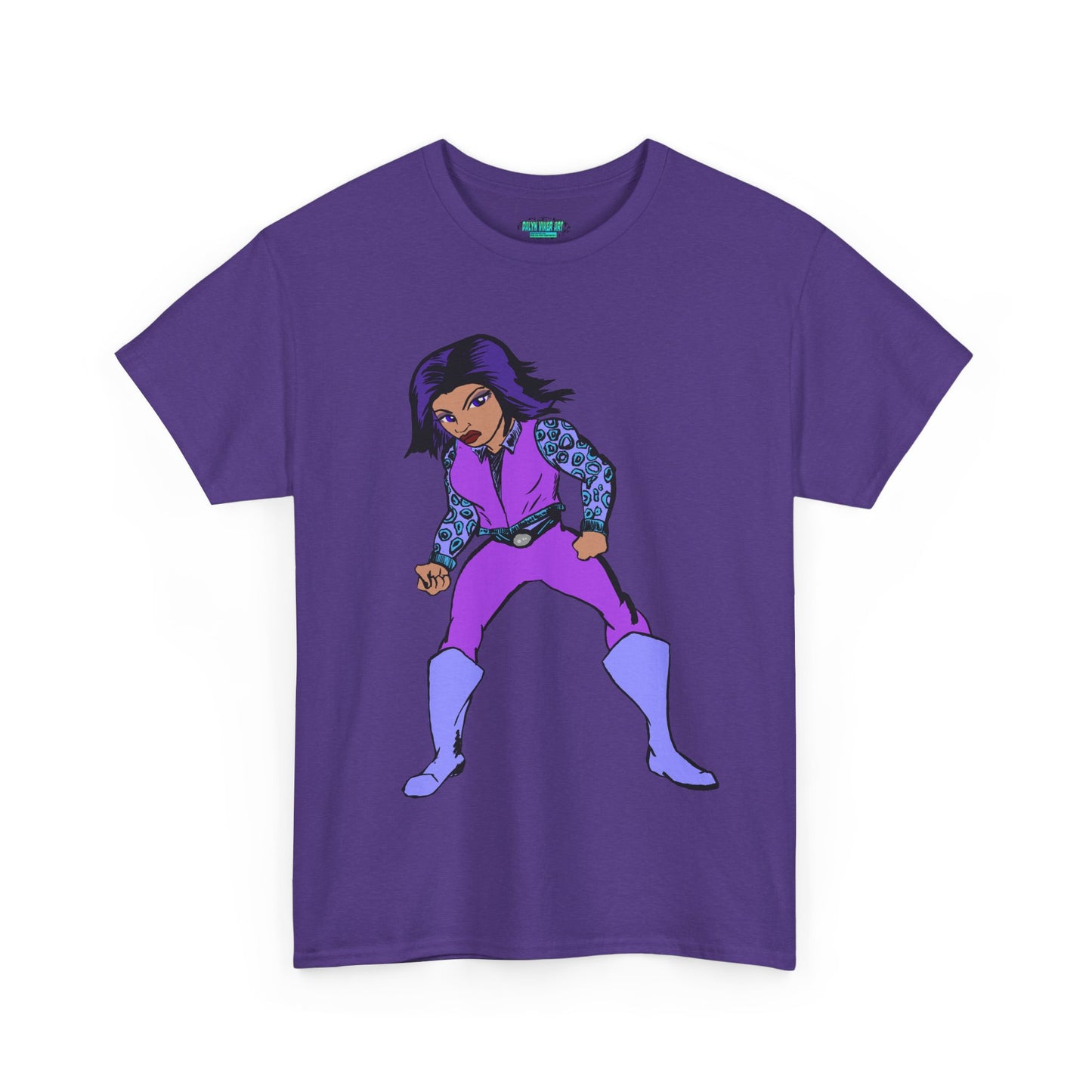 Retro Cartoon Hero Woman Character Unisex Heavy Cotton Tee, Vintage Graphic Tee, Fun T-Shirt, Gift for Fans, Casual Wear, Everyday Tee
