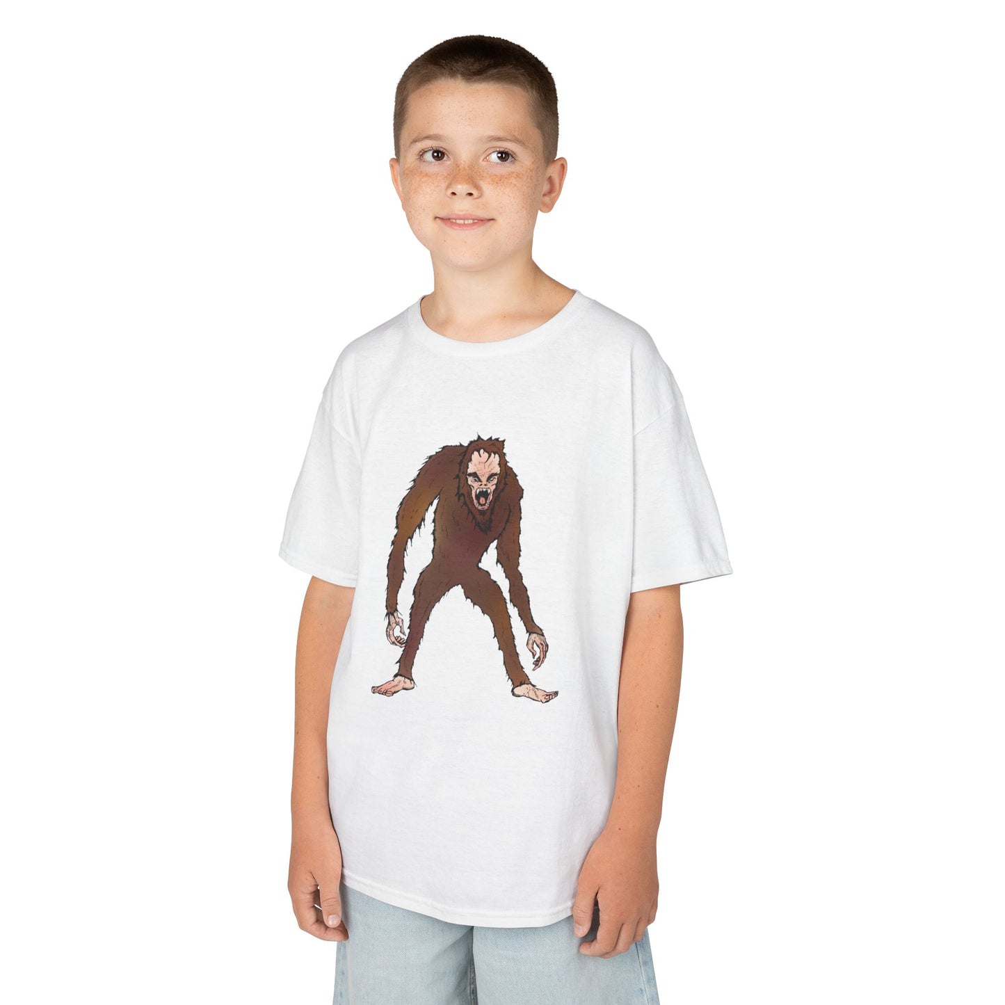 Kids Tee — Playful Sasquatch/Yeti Monster Graphic