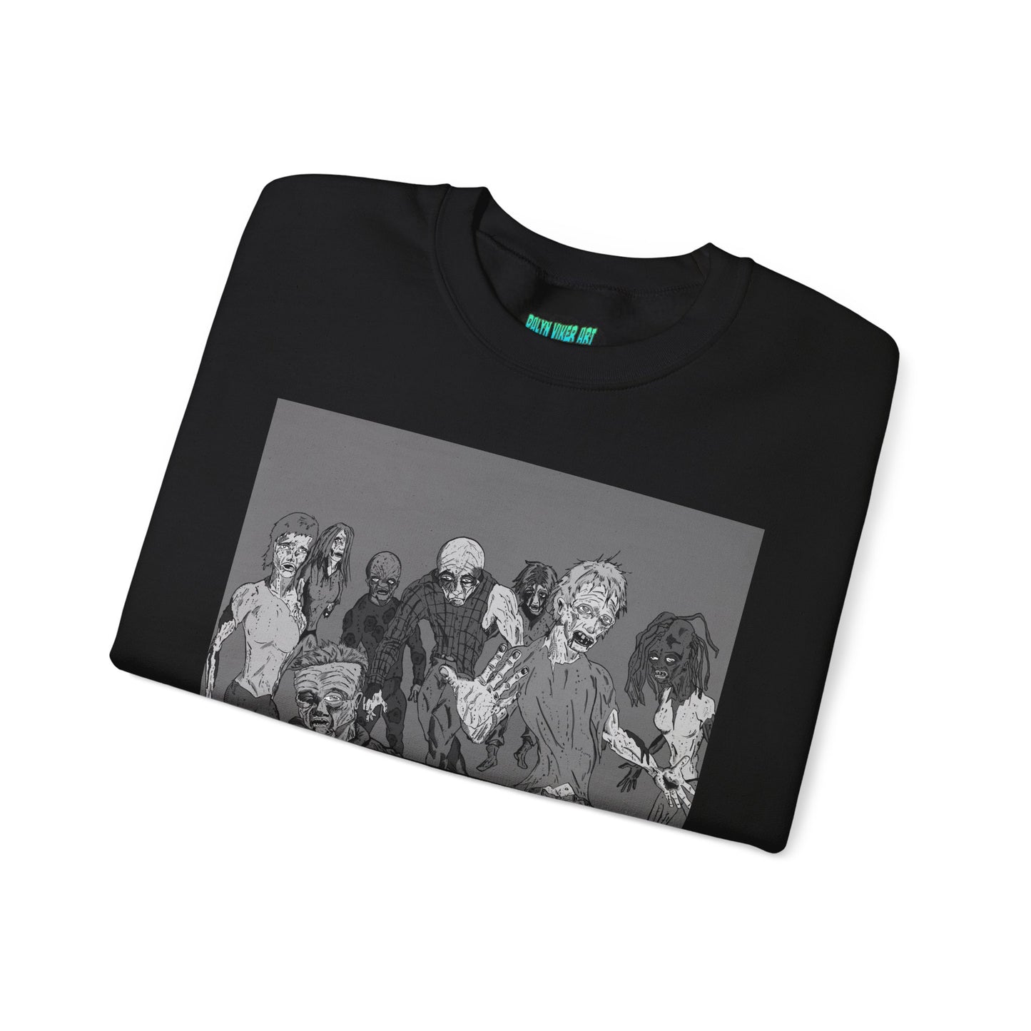 Vintage Zombie Horror Crewneck Sweatshirt - Unisex Heavy Blend™