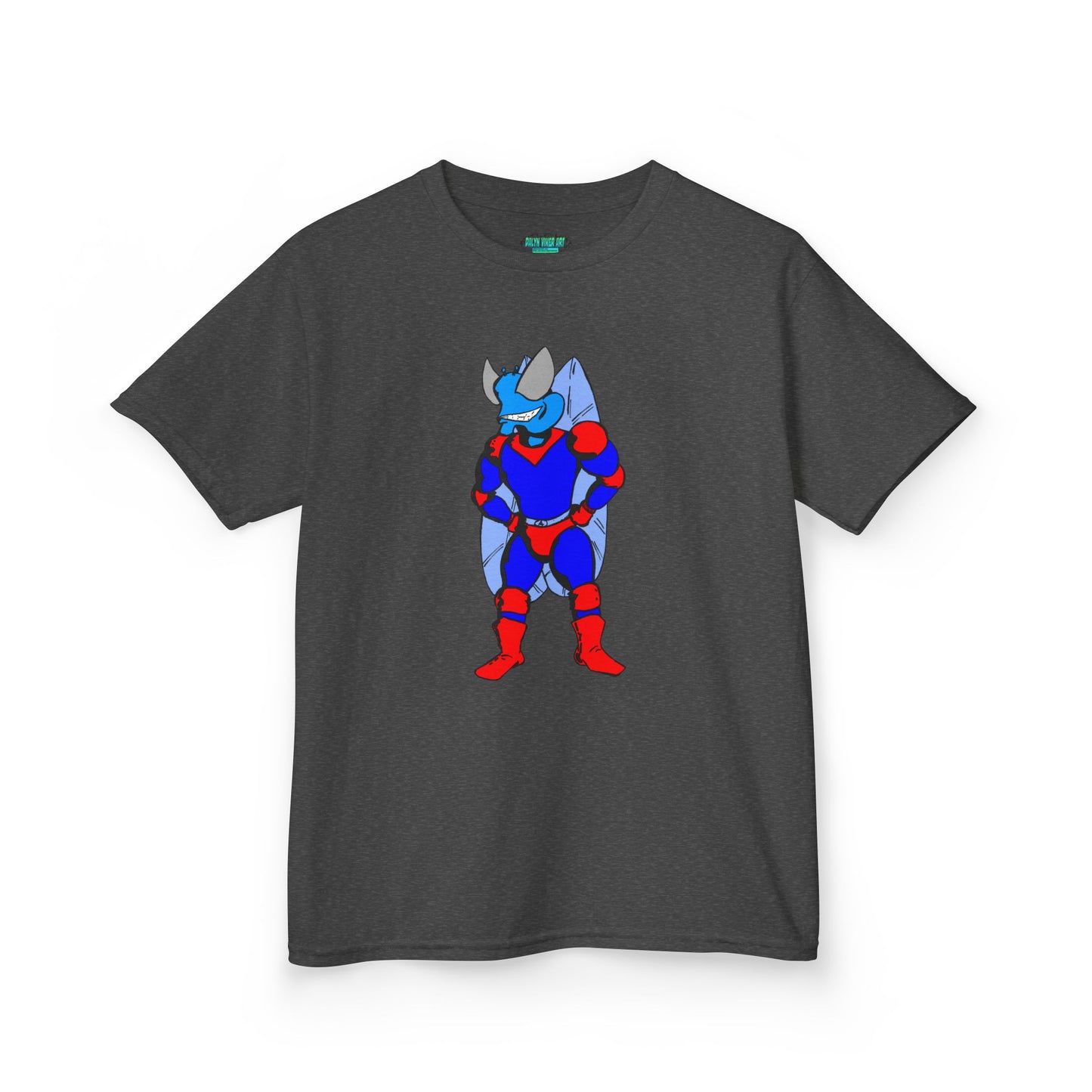 Astro-Fly Kids Superhero T-Shirt — Cute Red & Blue Winged Hero Tee for Boys & Girls