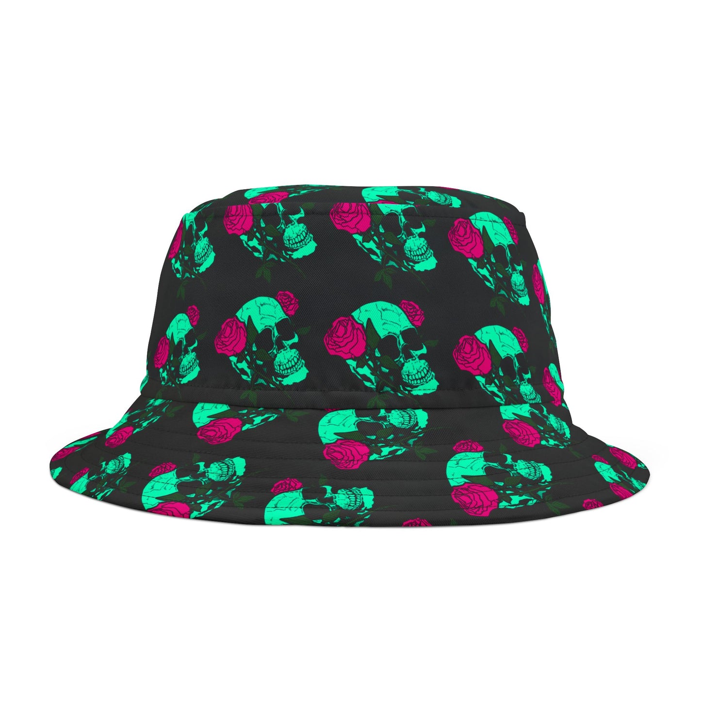 Gothic Skull Rose Bucket Hat - Trendy & Stylish Summer Accessory