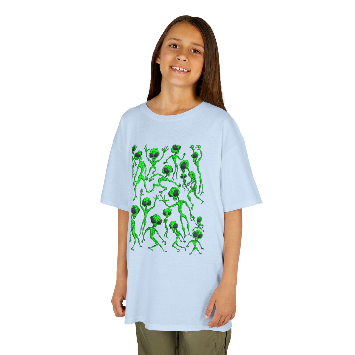 Kids Alien Dance Party T‑Shirt — Fun Green Alien Graphic Tee for Children
